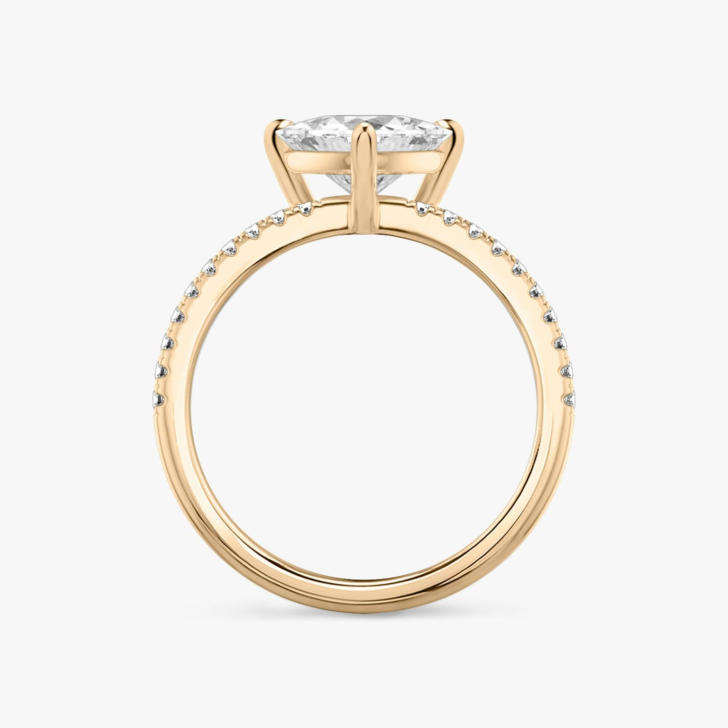 The Double Band | Trillion | 14k | 14k Rose Gold | Band: Pavé | Diamond orientation: vertical | Carat weight: See full inventory