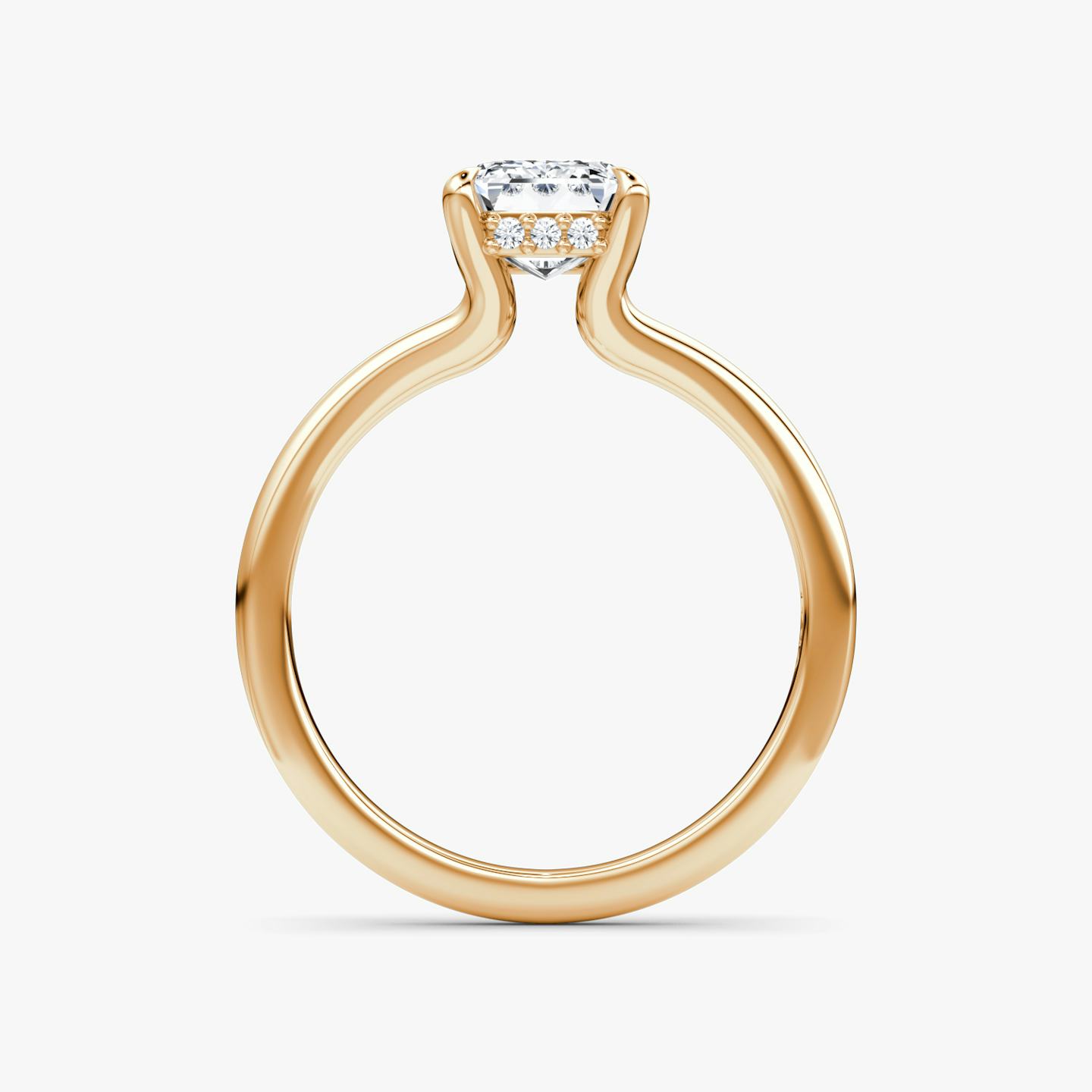 The Floating Split Band | Emerald | 14k | 14k Rose Gold | Band: Plain | Diamond orientation: vertical | Carat weight: See full inventory