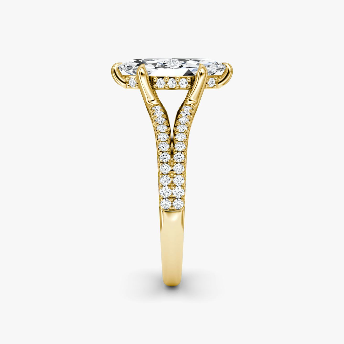 The Floating Split Band | Pavé Marquise | 18k | 18k Yellow Gold | Band: Pavé | Diamond orientation: vertical | Carat weight: See full inventory