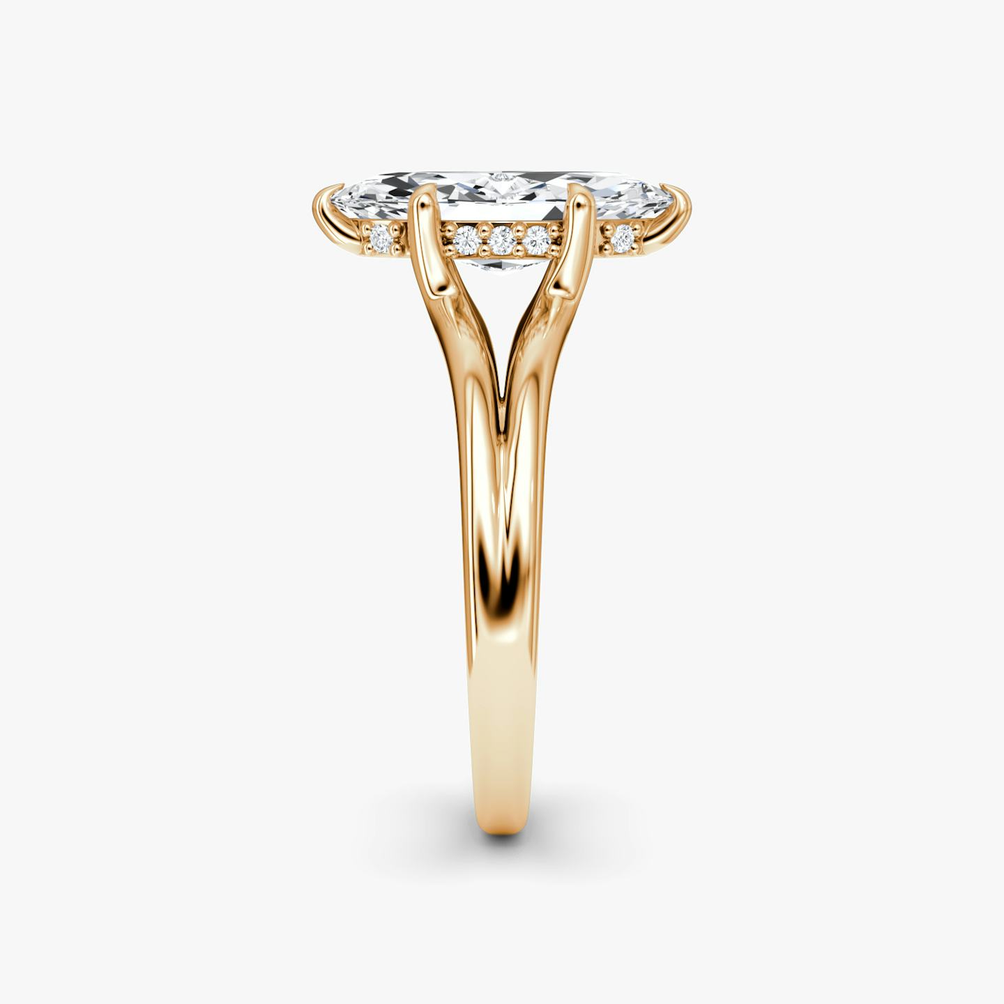 The Floating Split Band | Pavé Marquise | 14k | 14k Rose Gold | Band: Plain | Diamond orientation: vertical | Carat weight: See full inventory