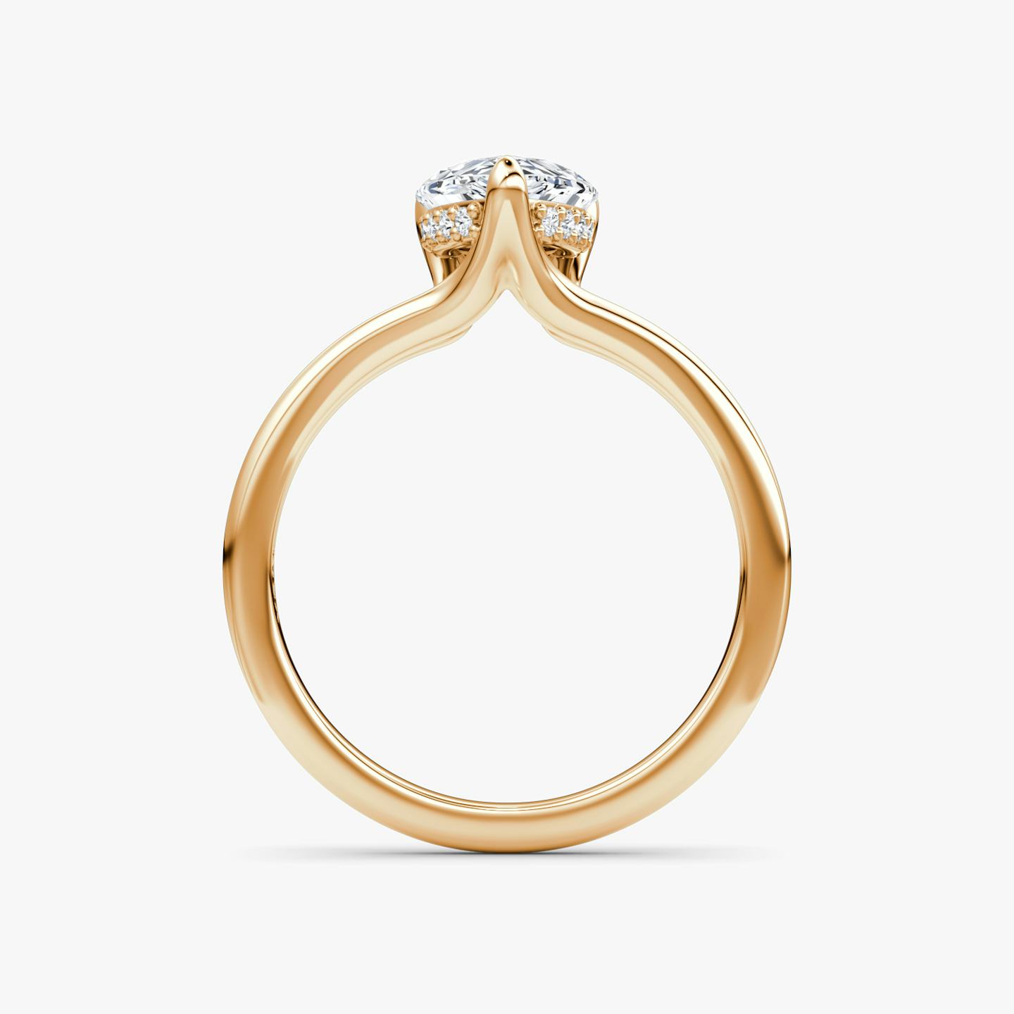 The Floating Split Band | Pear | 14k | 14k Rose Gold | Band: Plain | Diamond orientation: vertical | Carat weight: See full inventory