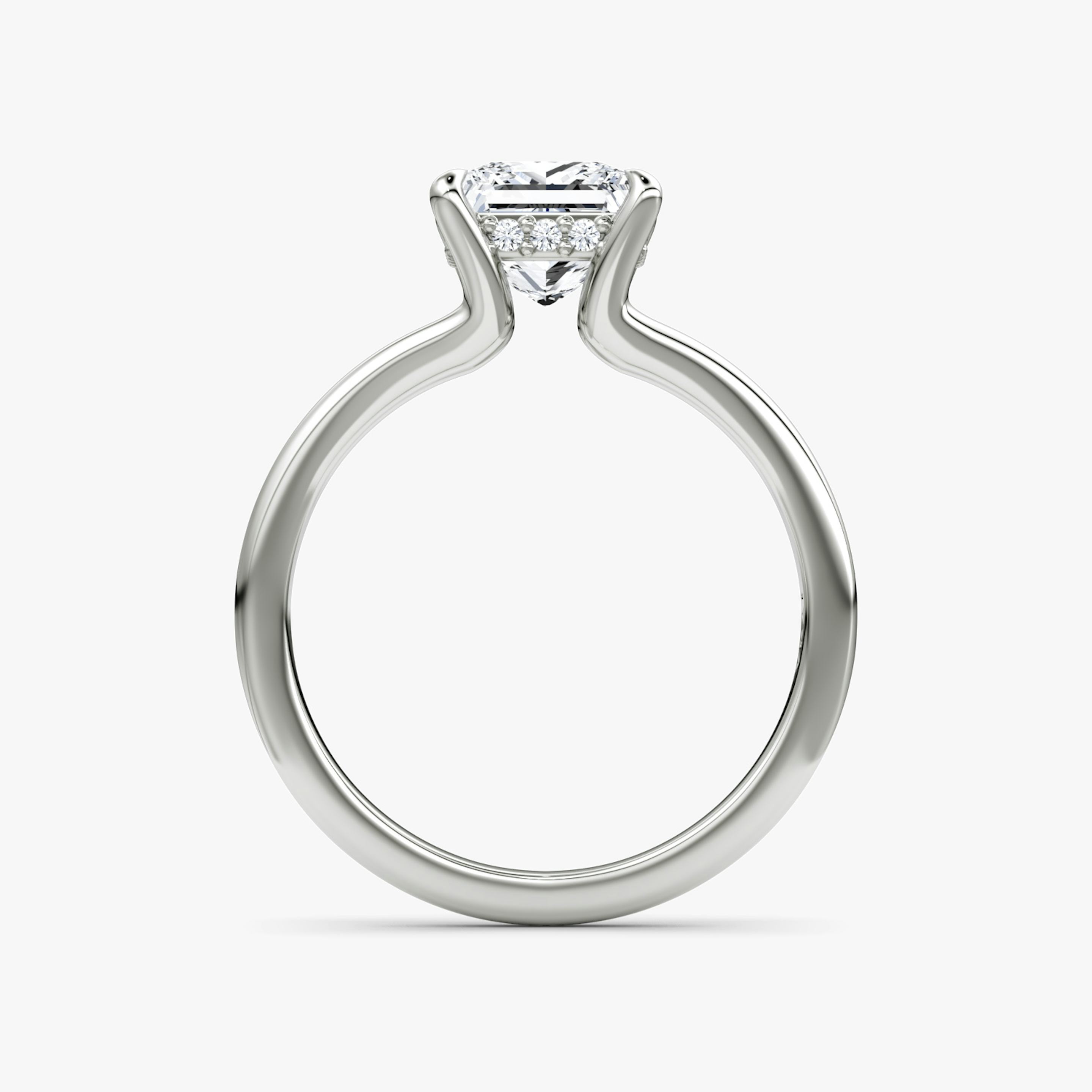 The Floating Split Band | Princess | 18k | 18k White Gold | Band: Plain | Diamond orientation: vertical | Carat weight: See full inventory