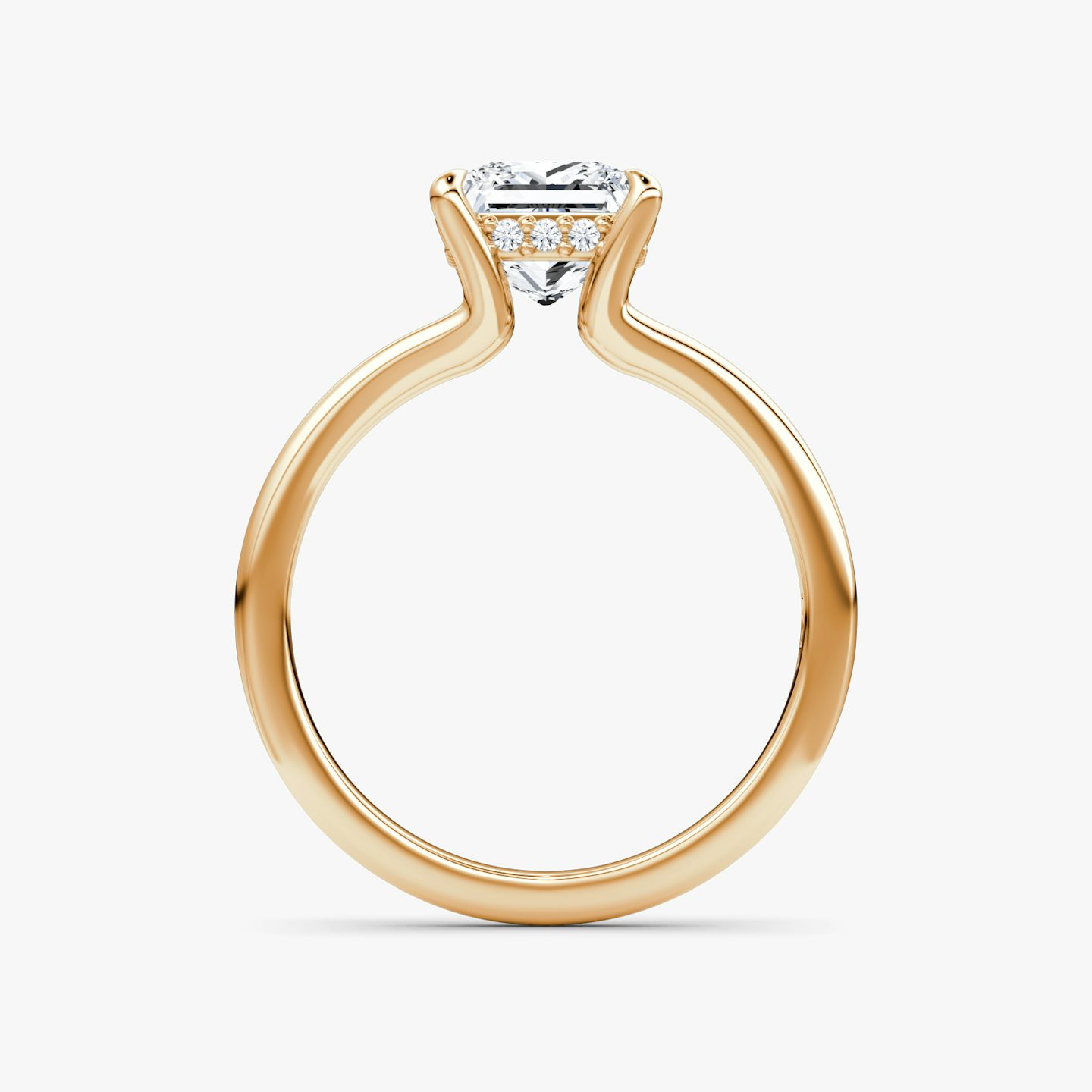 The Floating Split Band | Princess | 14k | 14k Rose Gold | Band: Plain | Diamond orientation: vertical | Carat weight: See full inventory