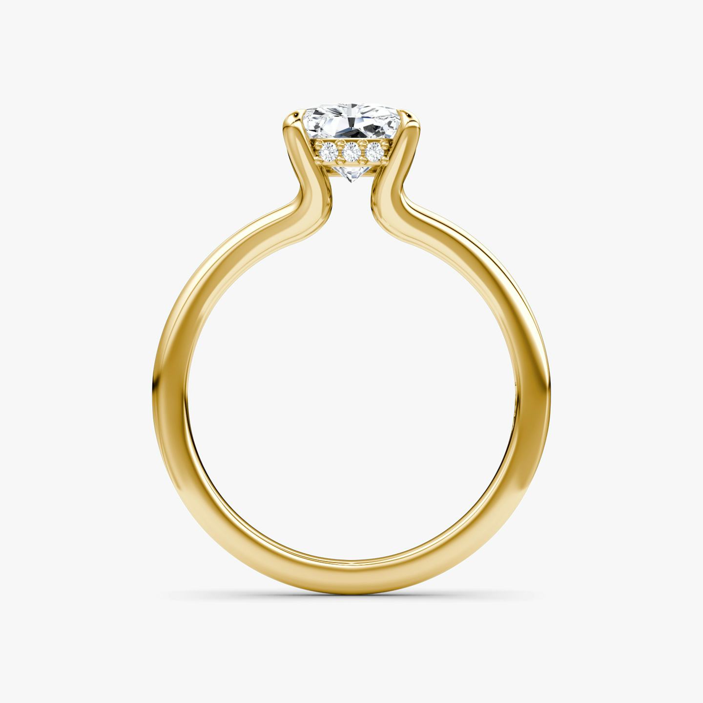 The Floating Split Band | Radiant | 18k | 18k Yellow Gold | Band: Plain | Diamond orientation: vertical | Carat weight: See full inventory