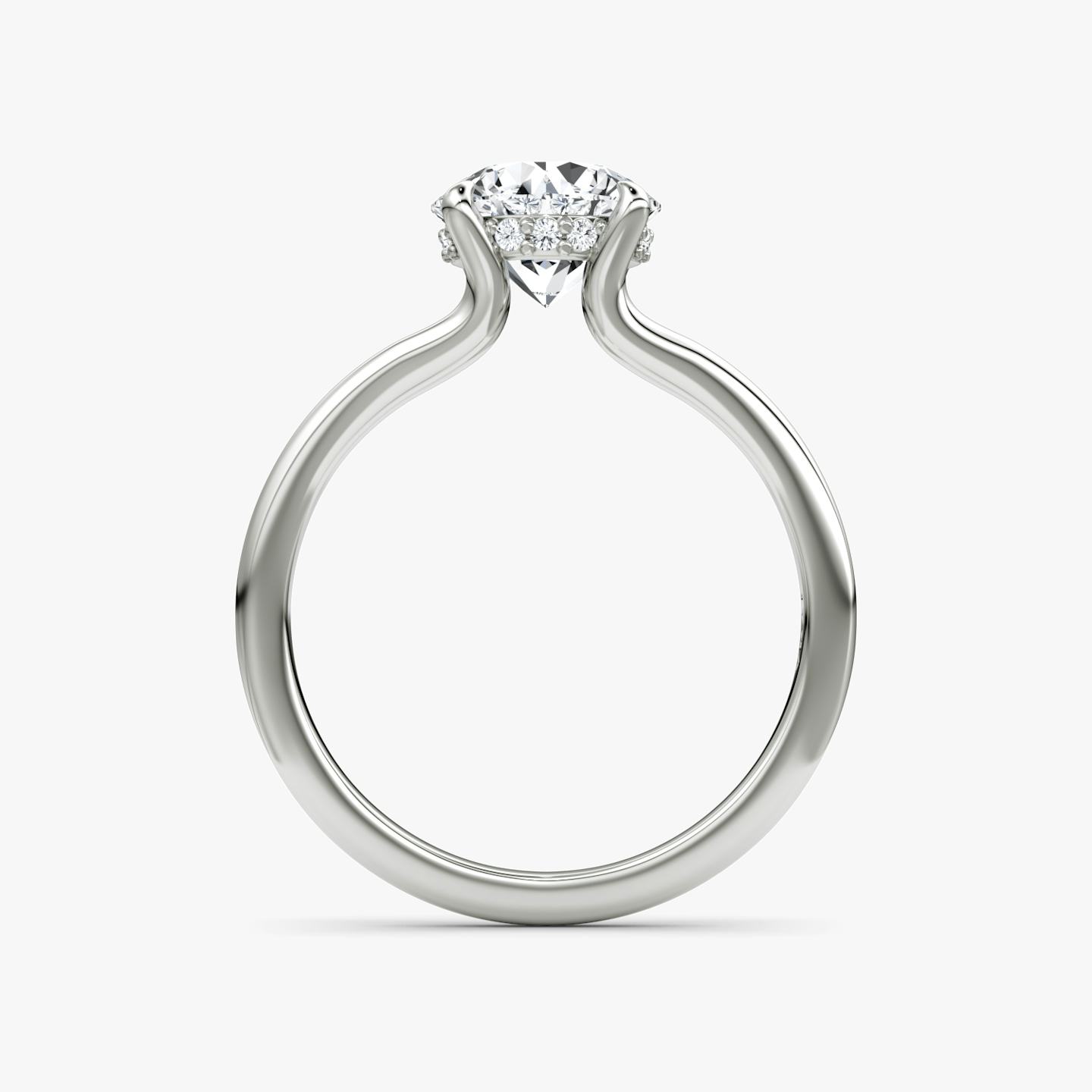 The Floating Split Band | Round Brilliant | 18k | 18k White Gold | Band: Plain | Carat weight: See full inventory | Diamond orientation: vertical