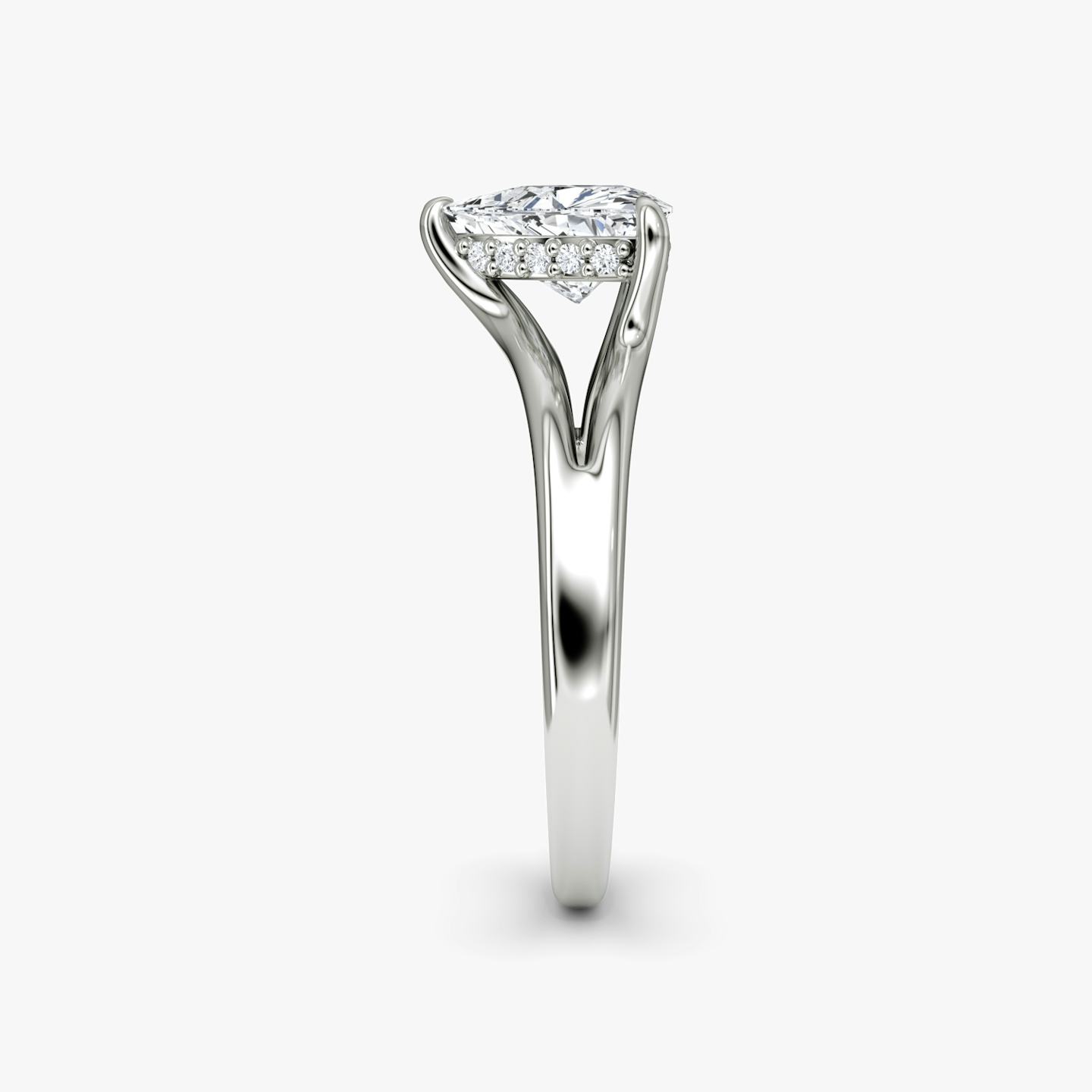 The Floating Split Band | Trillion | 18k | 18k White Gold | Band: Plain | Diamond orientation: vertical | Carat weight: See full inventory