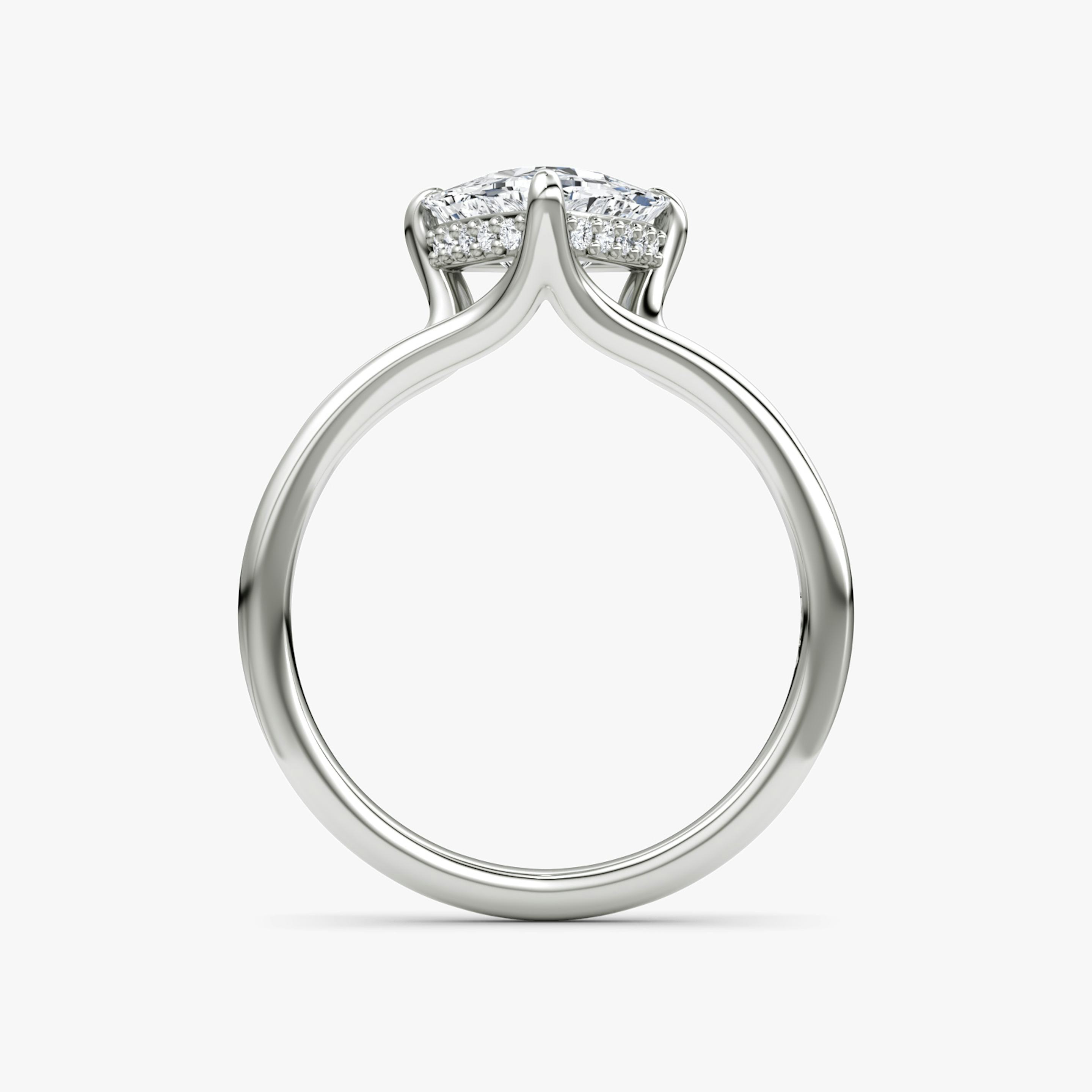 The Floating Split Band | Trillion | Platinum | Band: Plain | Diamond orientation: vertical | Carat weight: See full inventory