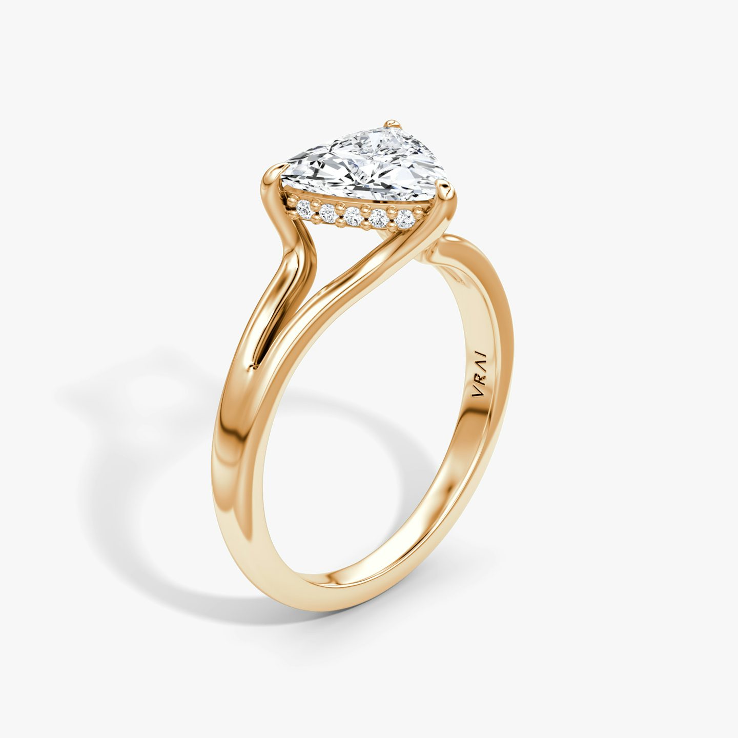 undefined | Trillion | 14k | 14k Rose Gold | Band: Plain | Diamond orientation: vertical | Carat weight: See full inventory
