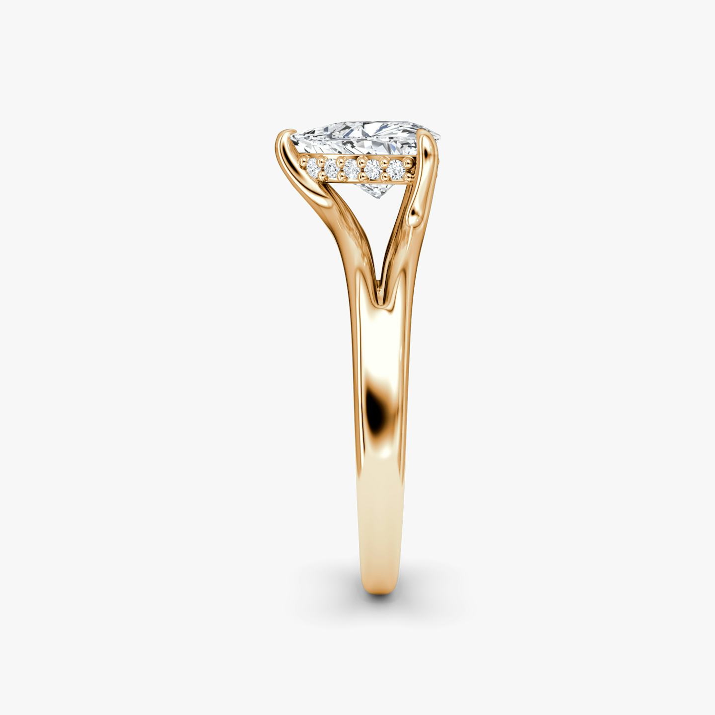 The Floating Split Band | Trillion | 14k | 14k Rose Gold | Band: Plain | Diamond orientation: vertical | Carat weight: See full inventory