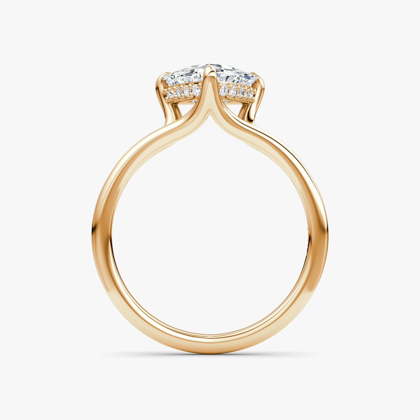 undefined | Trillion | 14k | 14k Rose Gold | Band: Plain | Diamond orientation: vertical | Carat weight: See full inventory