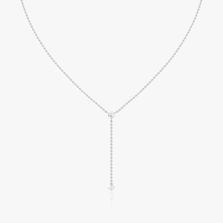 Duo Lariat Gold Diamond Necklace