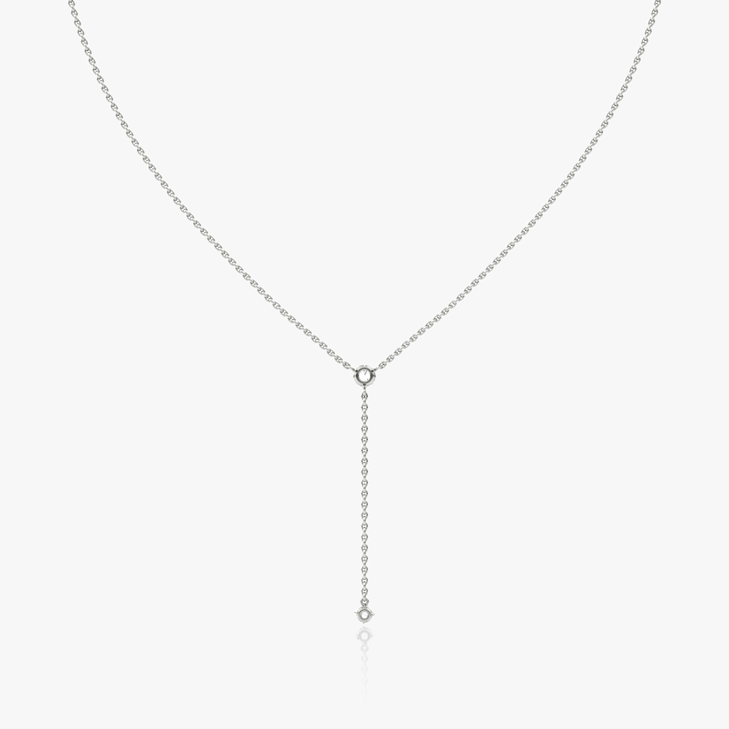 MAREI Aracelis Diamond Lariat Necklace in 18K White Gold – MAREI New York