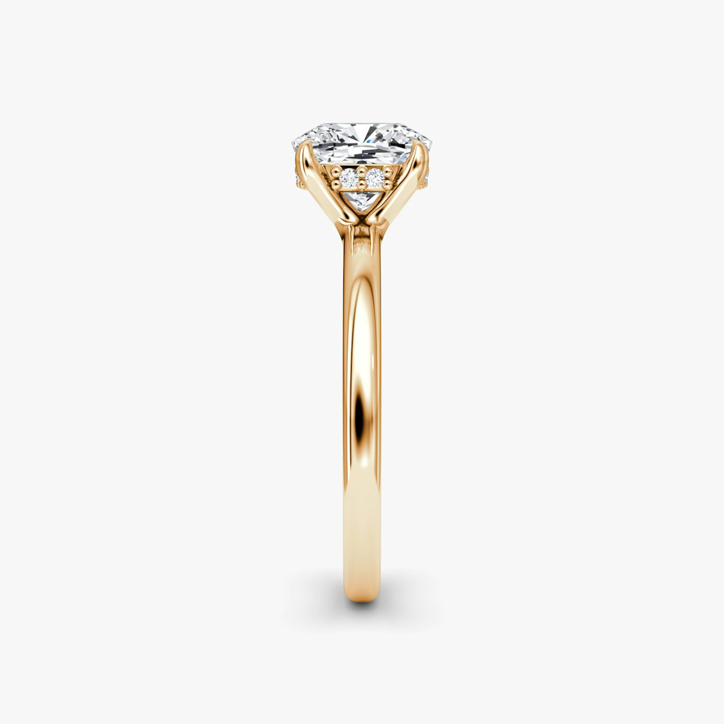 The Floating Solitaire | cushion | 14k | rose-gold | bandAccent: plain | diamondOrientation: vertical | caratWeight: other