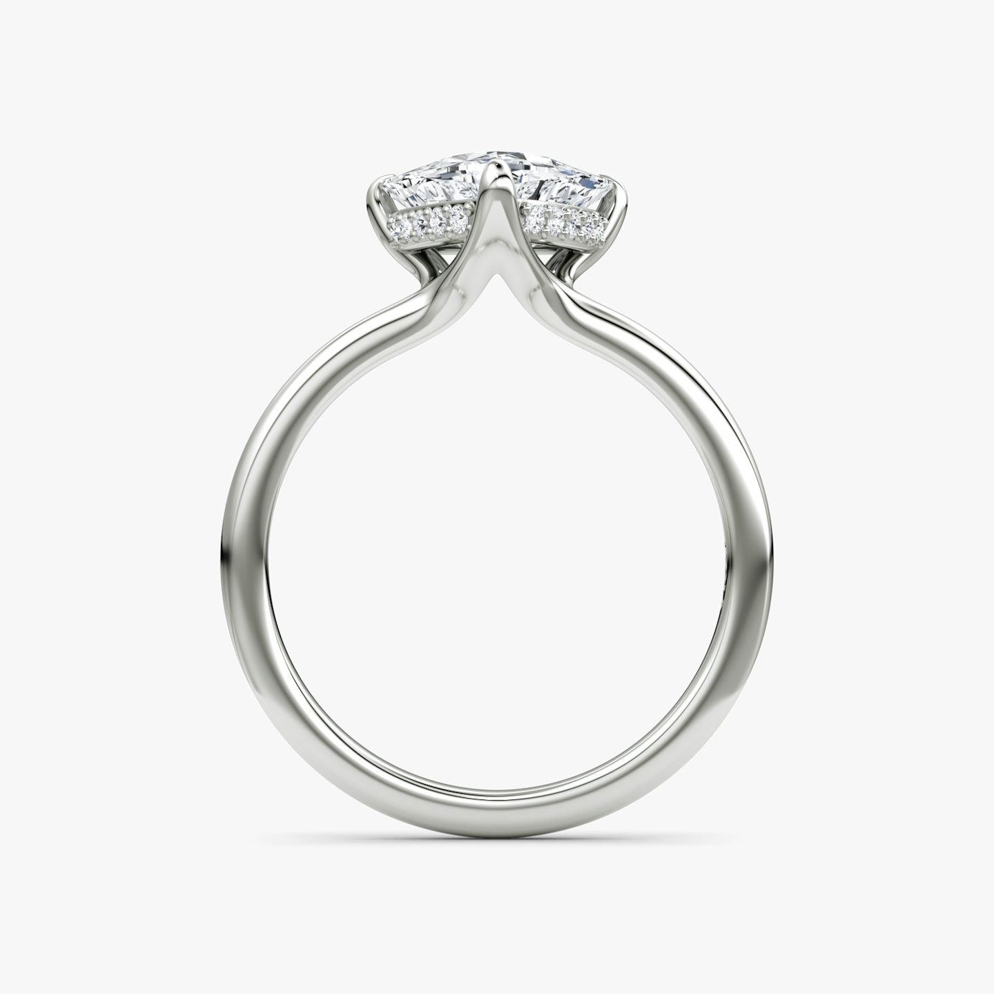 The Floating Solitaire | Trillion | Platinum | Band: Plain | Diamond orientation: vertical | Carat weight: See full inventory
