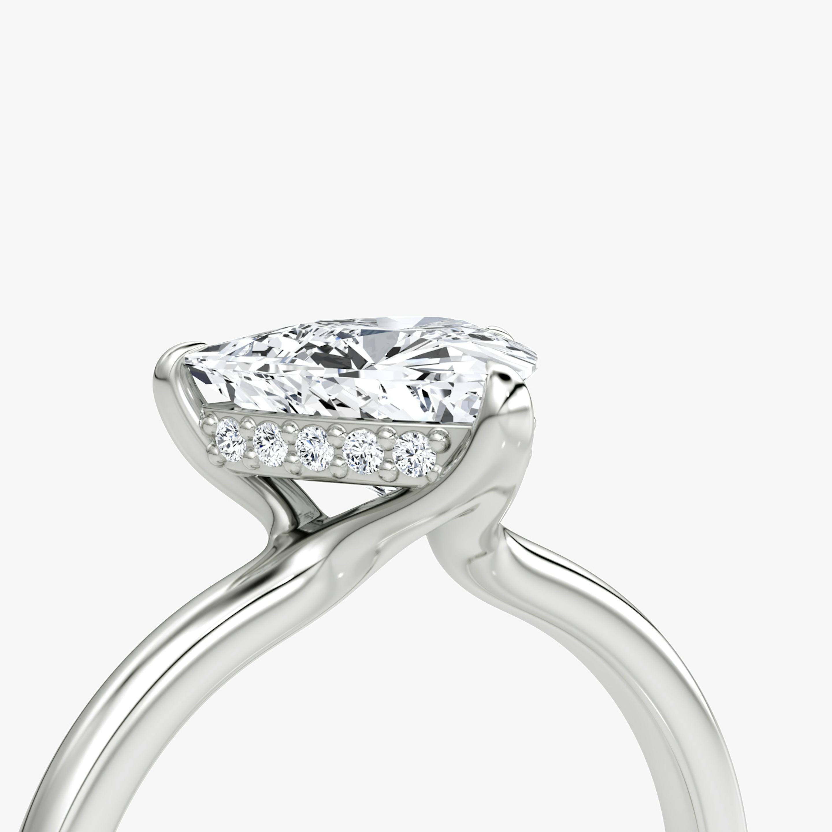 The Floating Solitaire | Trillion | Platinum | Band: Plain | Diamond orientation: vertical | Carat weight: See full inventory