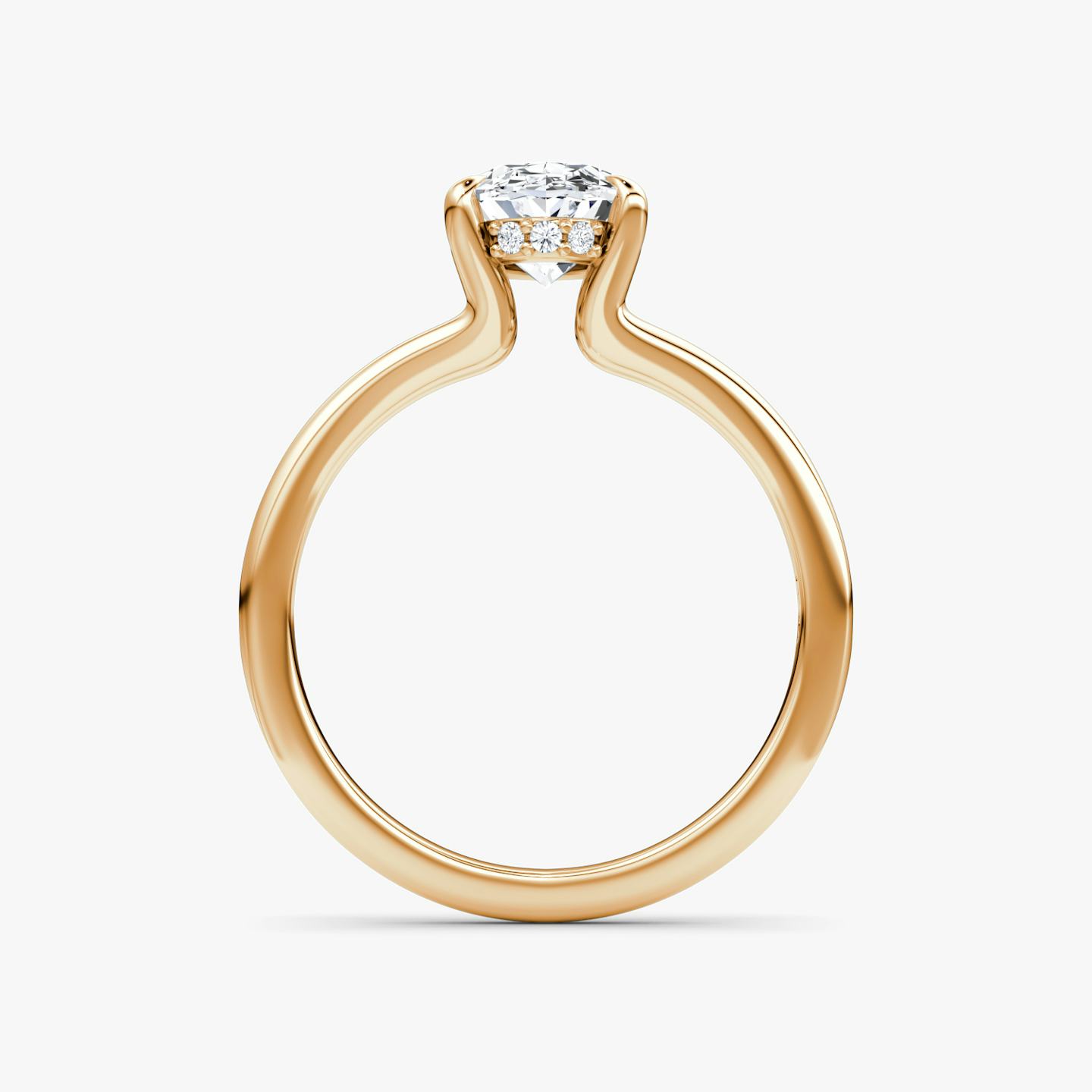 The Floating Split Band | Oval | 14k | 14k Rose Gold | Band: Plain | Diamond orientation: vertical | Carat weight: See full inventory