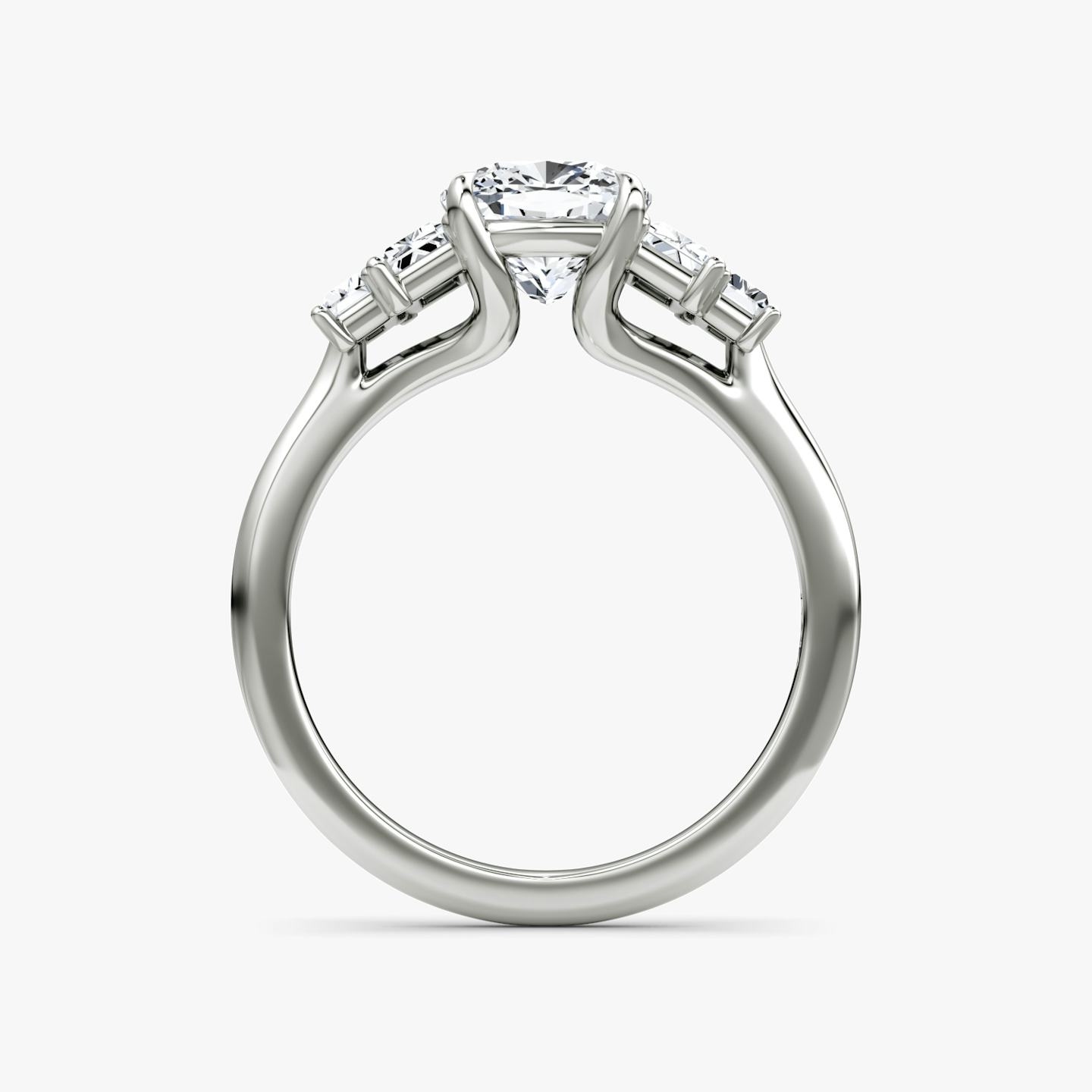 The Five Stone Heirloom | Pavé Cushion | 18k | 18k White Gold | Diamond orientation: vertical | Carat weight: See full inventory