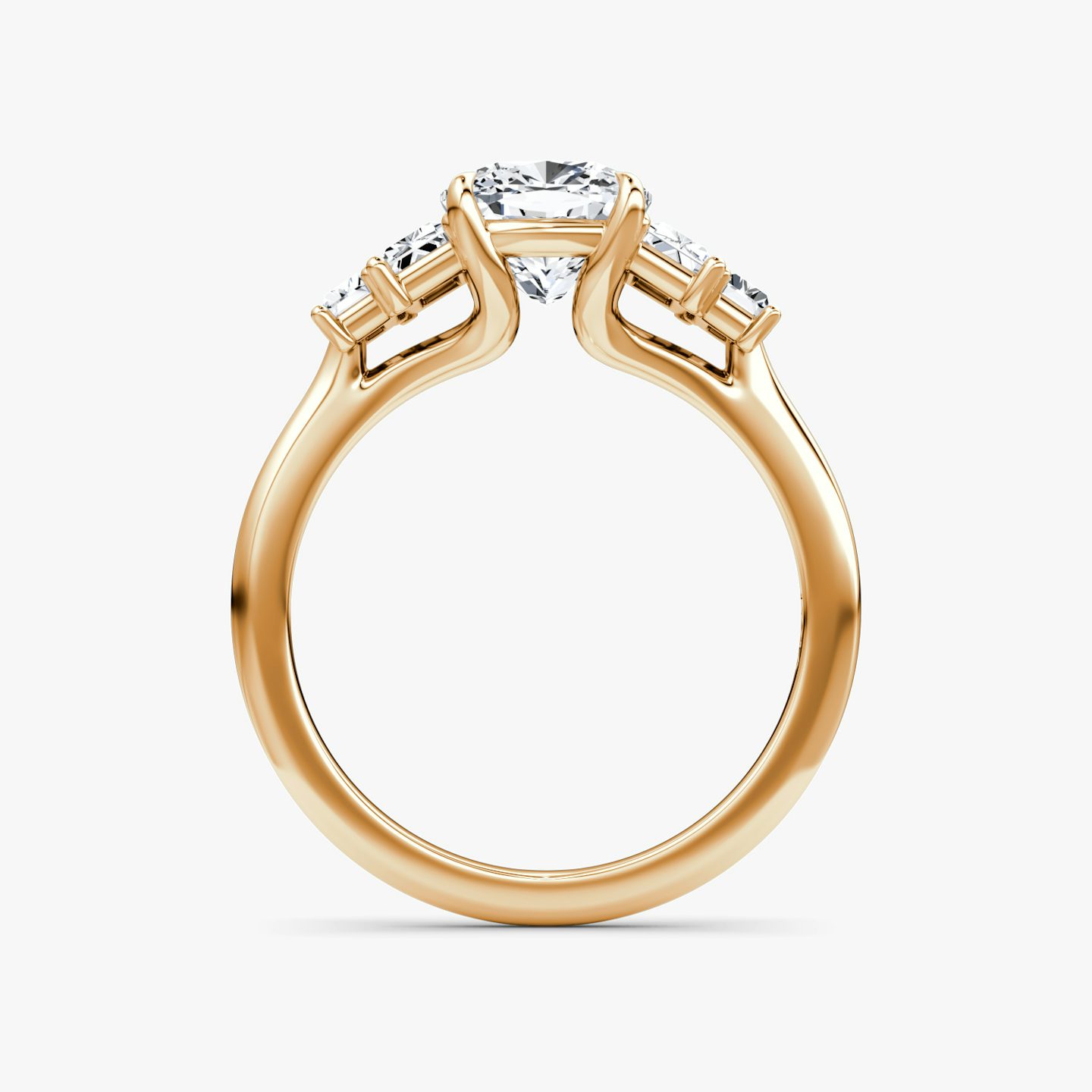 The Five Stone Heirloom | Pavé Cushion | 14k | 14k Rose Gold | Diamond orientation: vertical | Carat weight: See full inventory