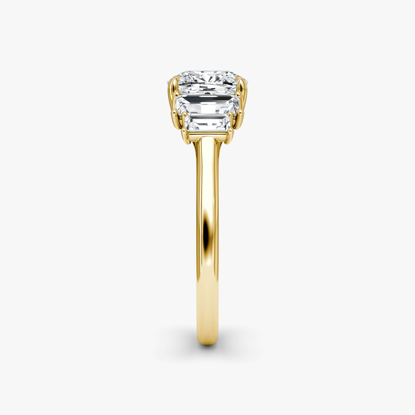 The Five Stone Heirloom | Pavé Cushion | 18k | 18k Yellow Gold | Band: Plain | Diamond orientation: vertical | Carat weight: See full inventory