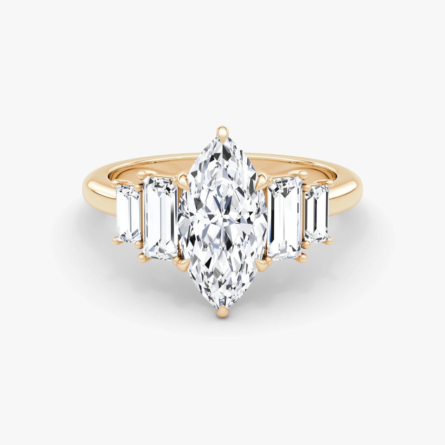 The Five Stone Heirloom | Pavé Marquise | 14k | 14k Rose Gold | Diamond orientation: vertical | Carat weight: See full inventory