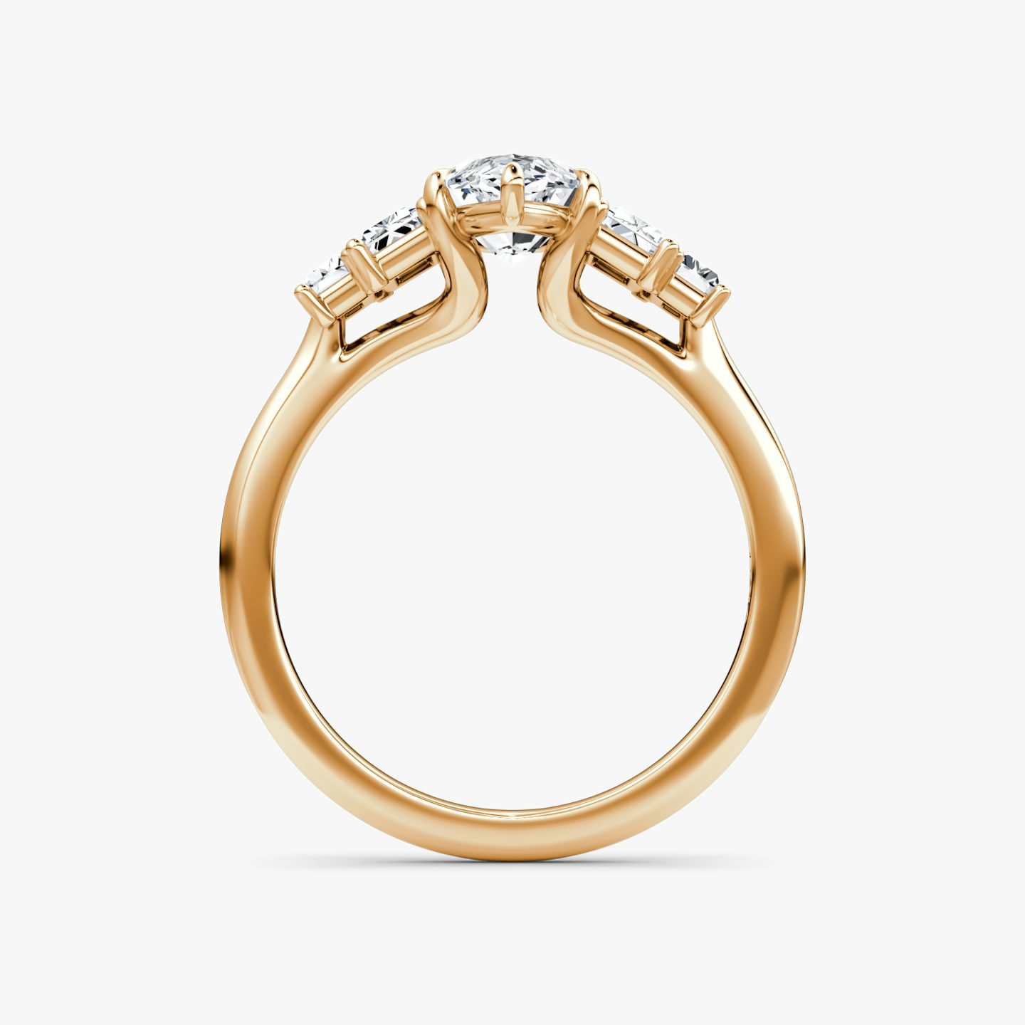The Five Stone Heirloom | Pavé Marquise | 14k | 14k Rose Gold | Band: Plain | Diamond orientation: vertical | Carat weight: See full inventory
