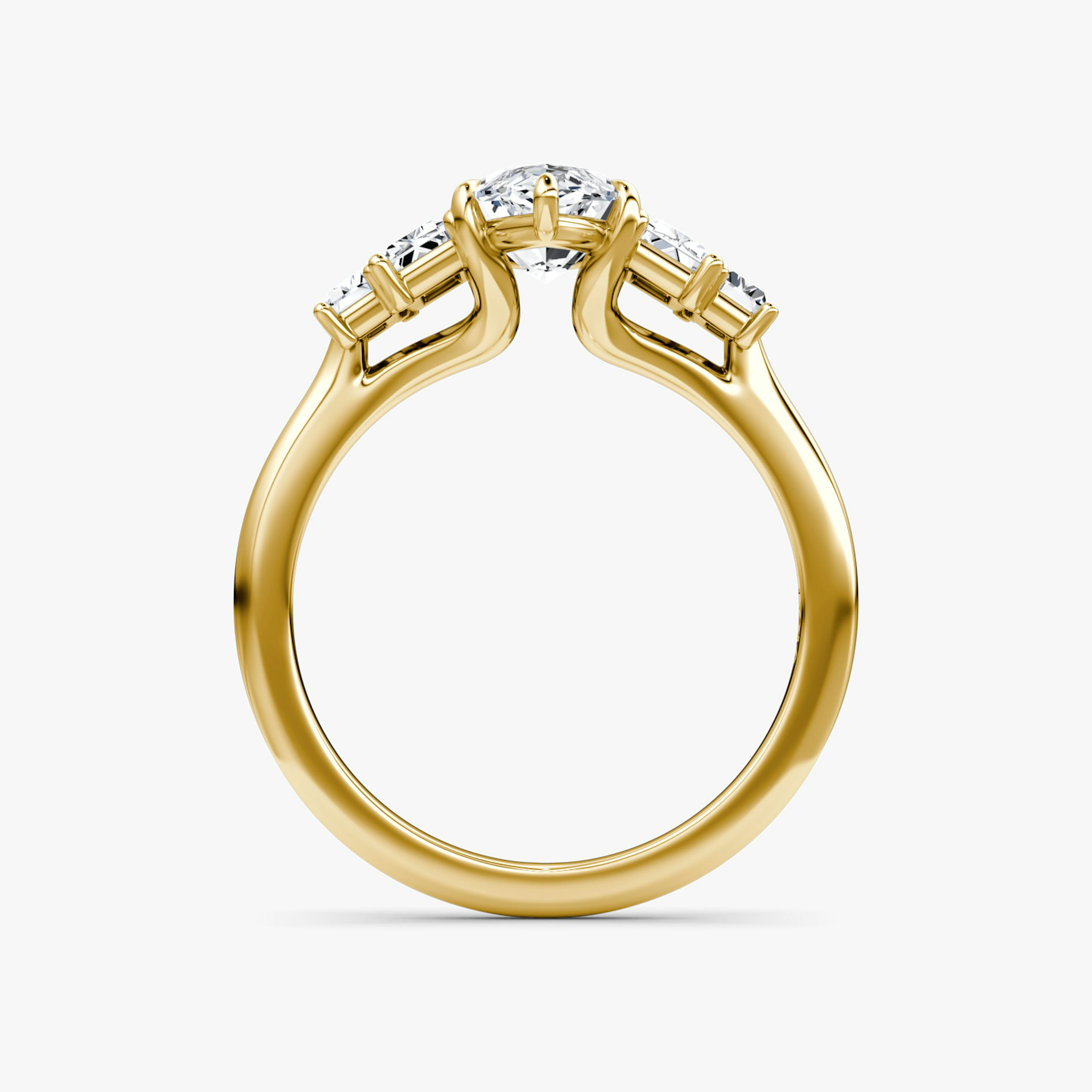 The Five Stone Heirloom | Pavé Marquise | 18k | 18k Yellow Gold | Diamond orientation: vertical | Carat weight: See full inventory