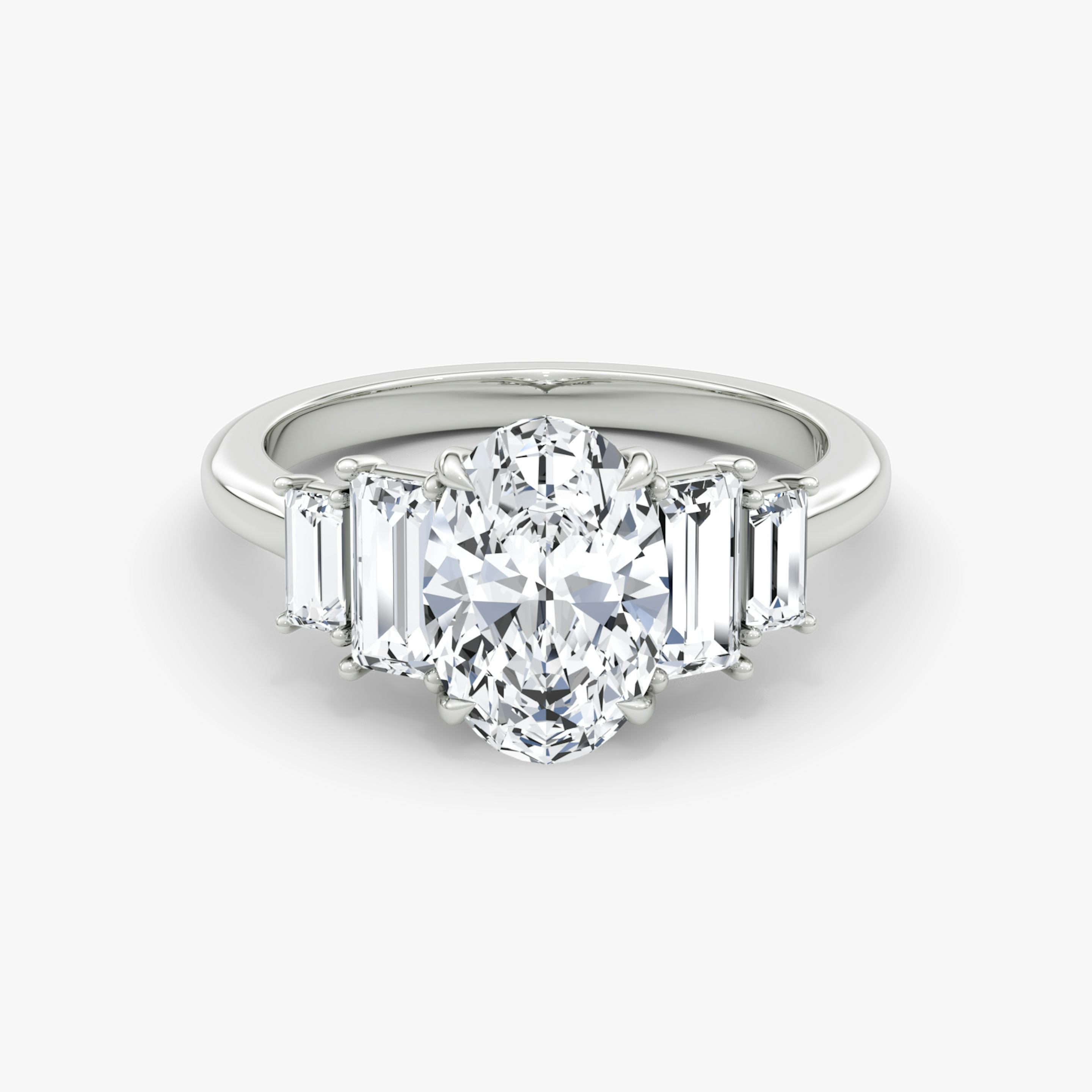 The Five Stone Heirloom | Oval | Platinum | Diamond orientation: vertical | Carat weight: See full inventory