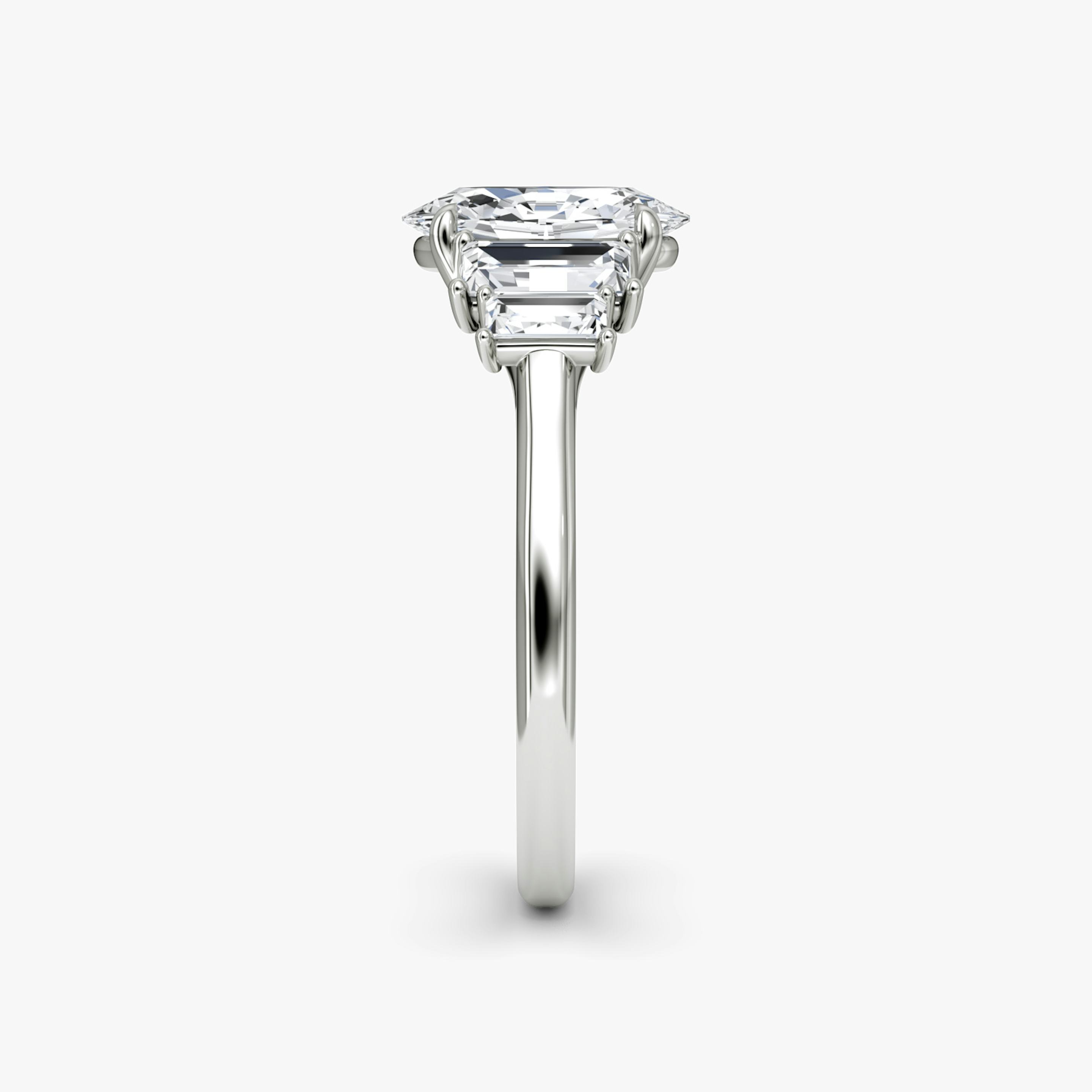 The Five Stone Heirloom | Oval | 18k | 18k White Gold | Diamond orientation: vertical | Carat weight: See full inventory