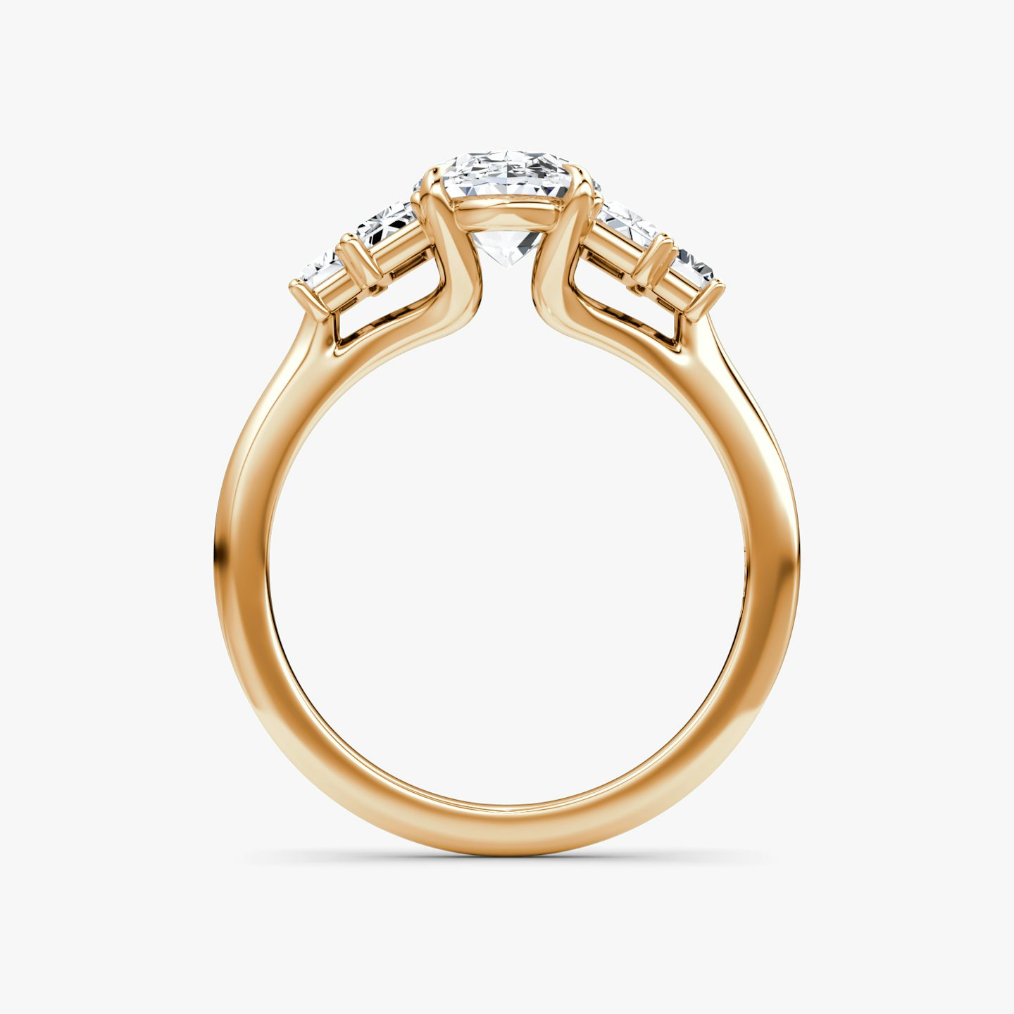 The Five Stone Heirloom | Oval | 14k | 14k Rose Gold | Band: Plain | Diamond orientation: vertical | Carat weight: See full inventory