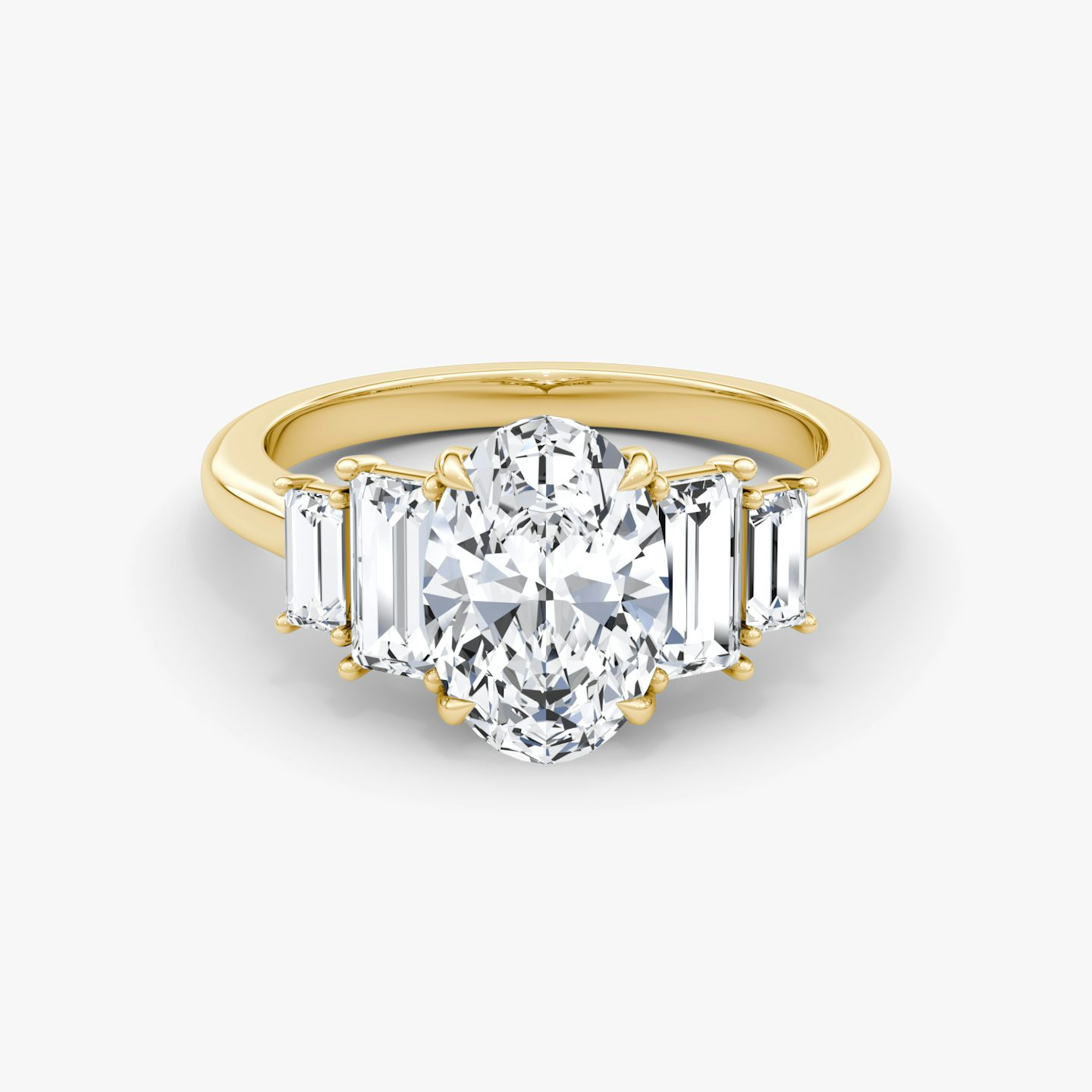 The Five Stone Heirloom | Oval | 18k | 18k Yellow Gold | Diamond orientation: vertical | Carat weight: See full inventory