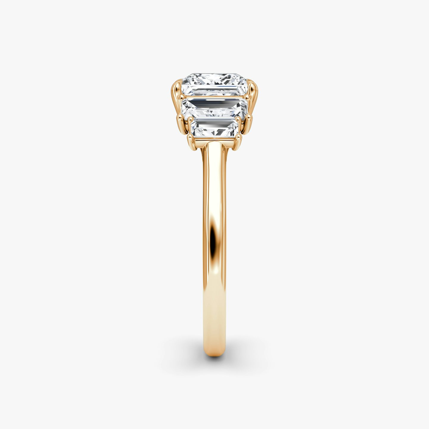 Bague de fiançailles Five Stone Heirloom | Princesse | 14k | Or rose 14 carats | Orientation du diamant: vertical | Poids en carats: Voir le stock total