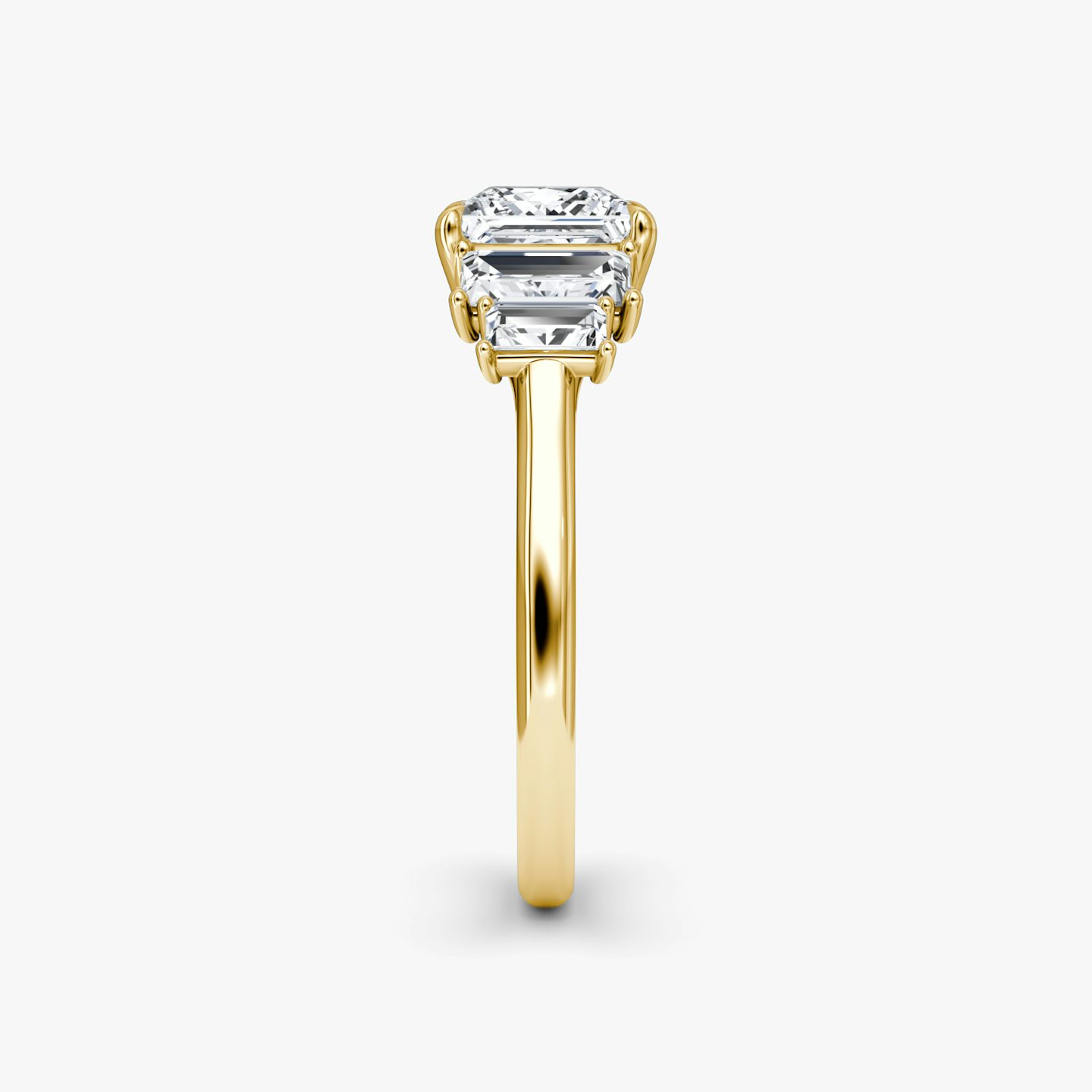 The Five Stone Heirloom | Princess | 18k | 18k Yellow Gold | Band: Plain | Diamond orientation: vertical | Carat weight: See full inventory
