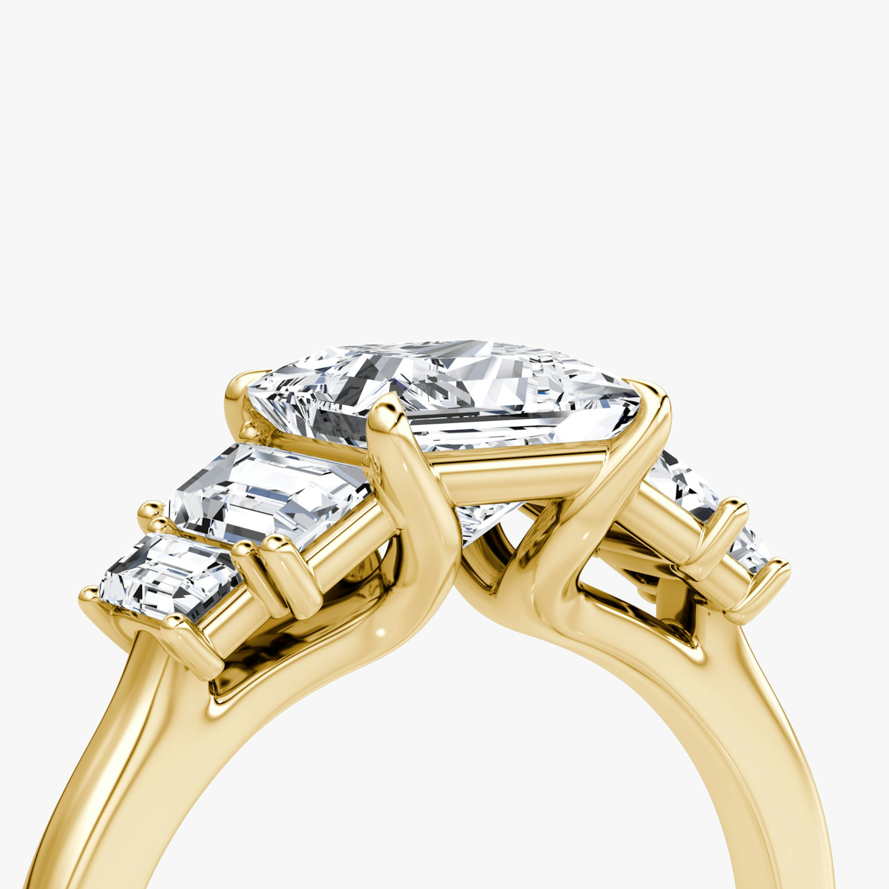 The Five Stone Heirloom | Princess | 18k | 18k Yellow Gold | Diamond orientation: vertical | Carat weight: See full inventory