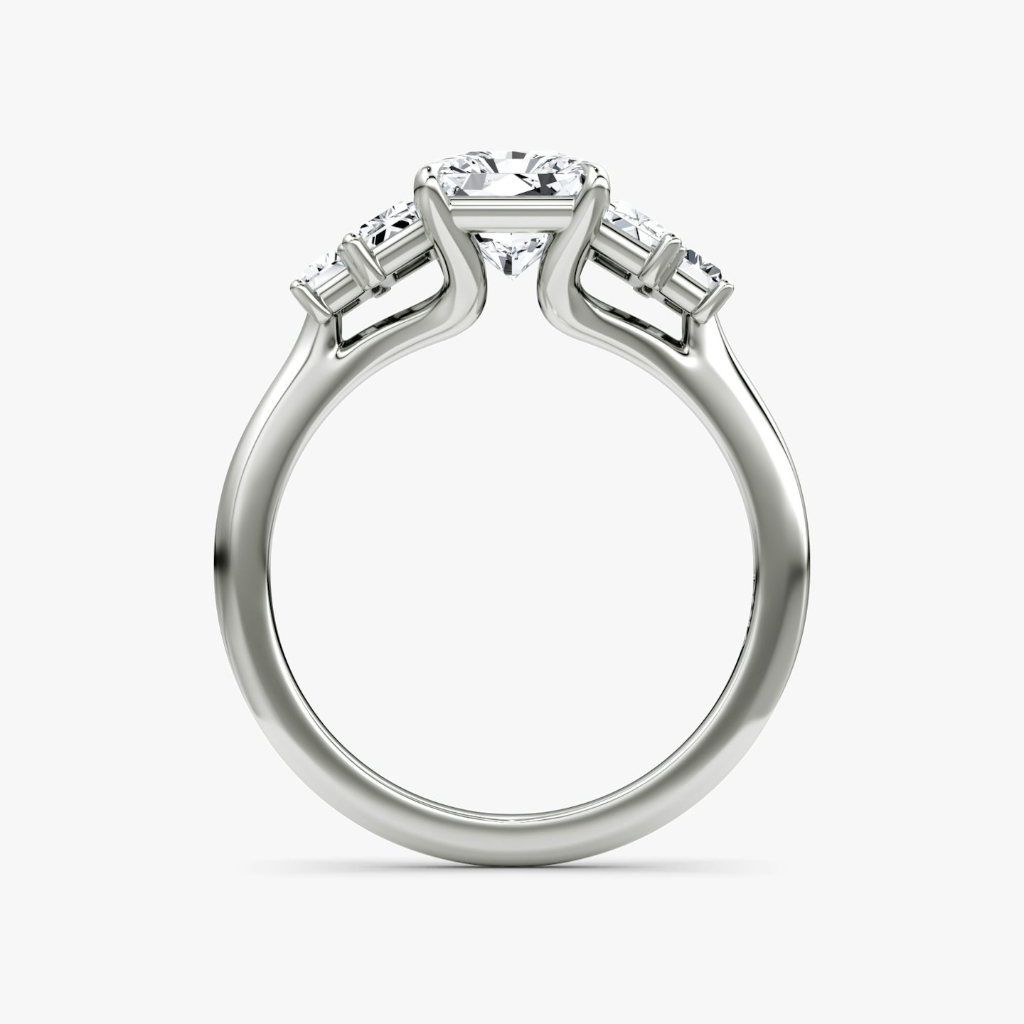 The Five Stone Heirloom | Radiant | Platinum | Band: Plain | Diamond orientation: vertical | Carat weight: See full inventory