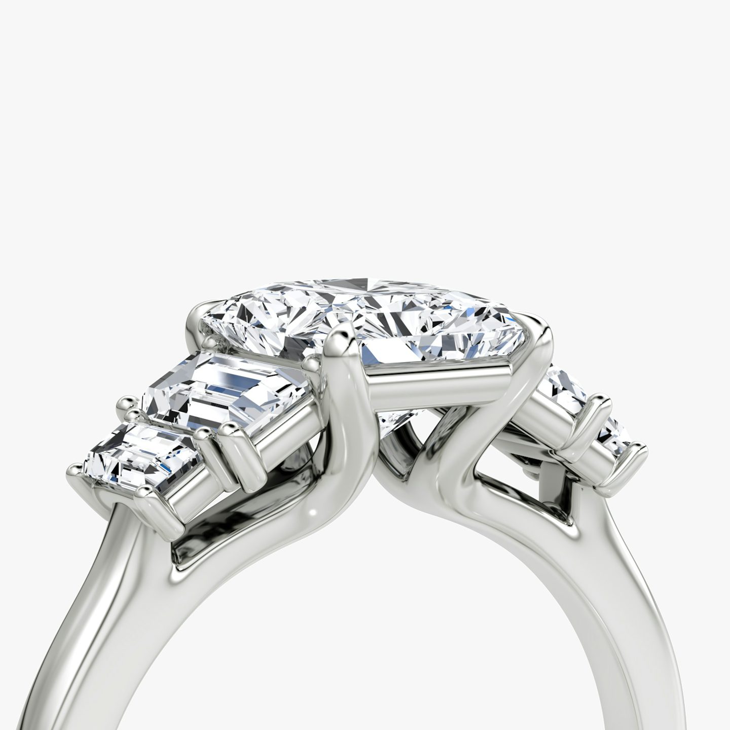 The Five Stone Heirloom | Radiant | Platinum | Diamond orientation: vertical | Carat weight: See full inventory