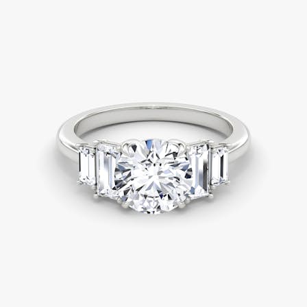Five stone Round Brilliant Engagement Ring