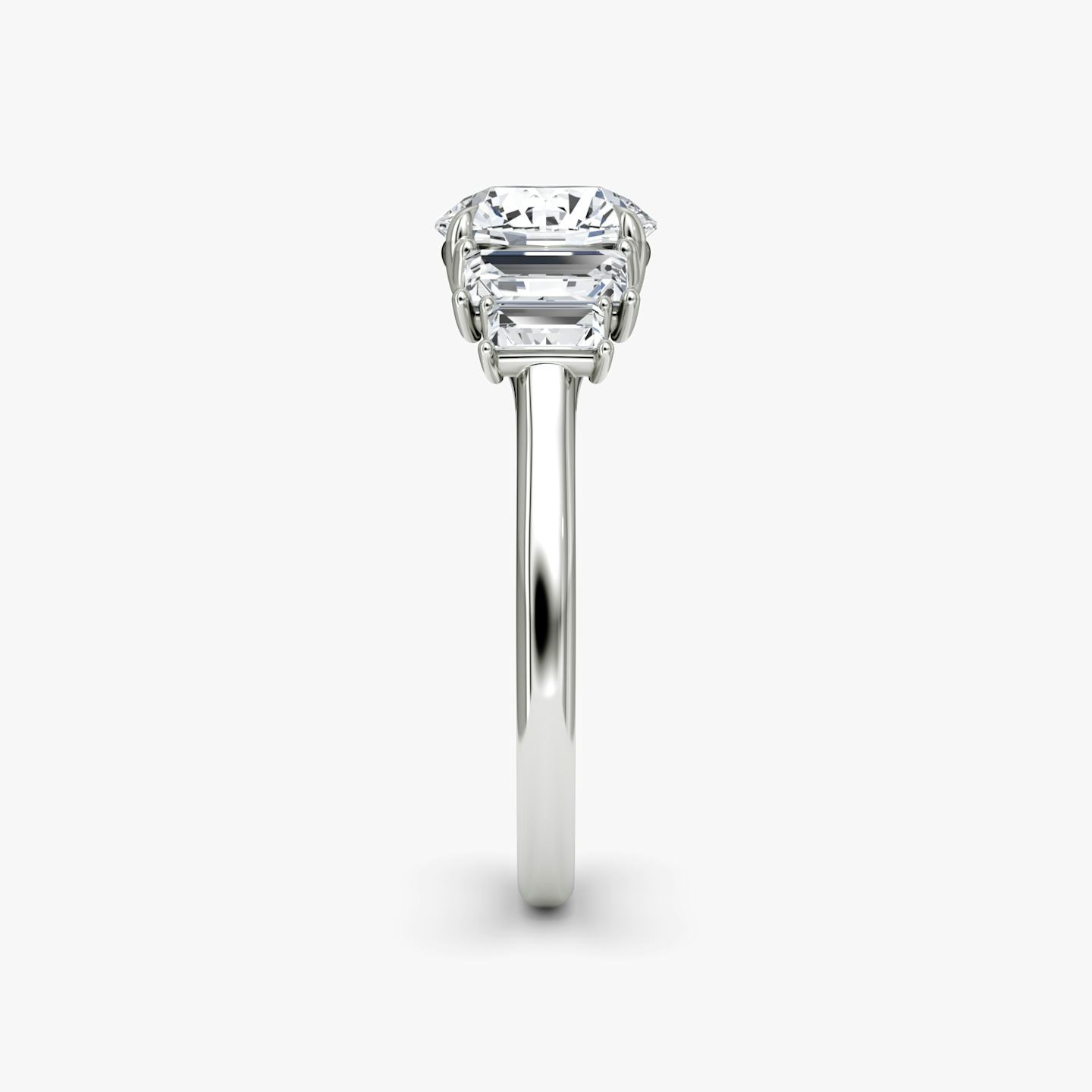 The Five Stone Heirloom | Round Brilliant | Platinum | Carat weight: See full inventory | Diamond orientation: vertical