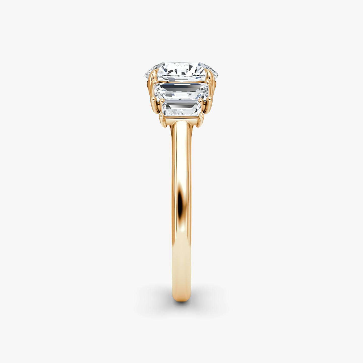 Anillo de compromiso Five Stone Heirloom | Brillante | 14k | Oro rosa de 14 quilates | Peso en quilates: 1 | Orientación de diamante: vertical