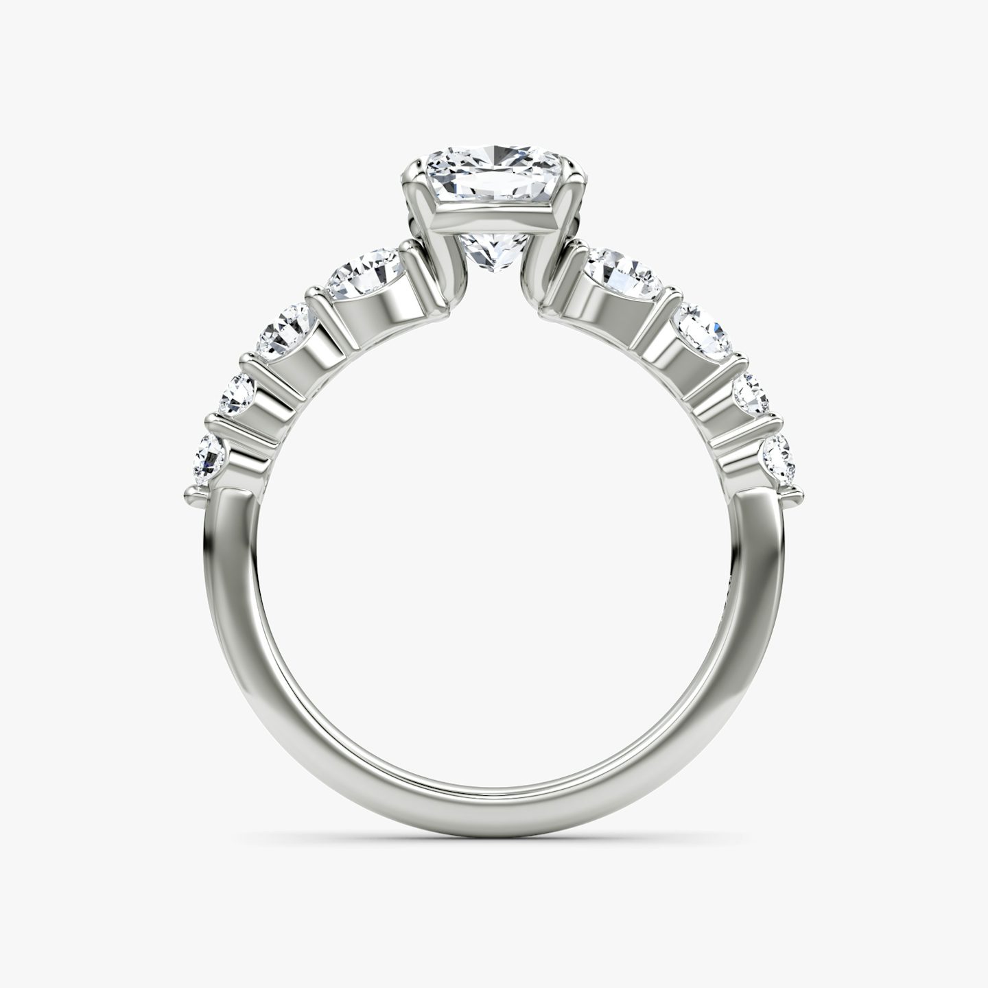 The Graduated Band | Pavé Cushion | Platinum | Diamond orientation: vertical | Carat weight: See full inventory