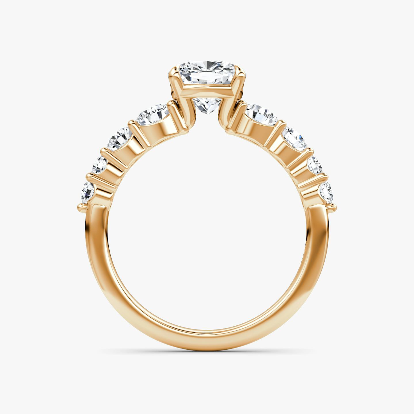 The Graduated Band | Pavé Cushion | 14k | 14k Rose Gold | Diamond orientation: vertical | Carat weight: See full inventory