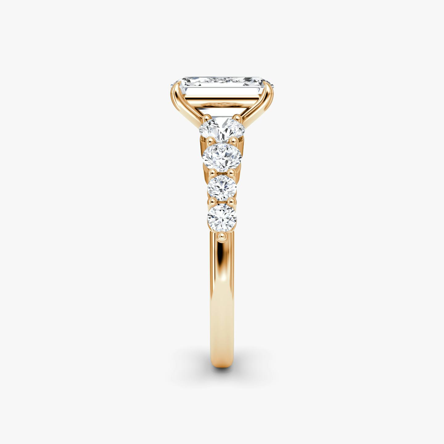The Graduated Band | Emerald | 14k | 14k Rose Gold | Diamond orientation: vertical | Carat weight: See full inventory