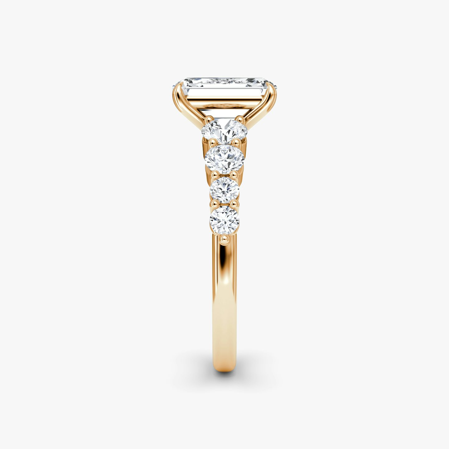 The Graduated Band | Emerald | 14k | 14k Rose Gold | Diamond orientation: vertical | Carat weight: See full inventory