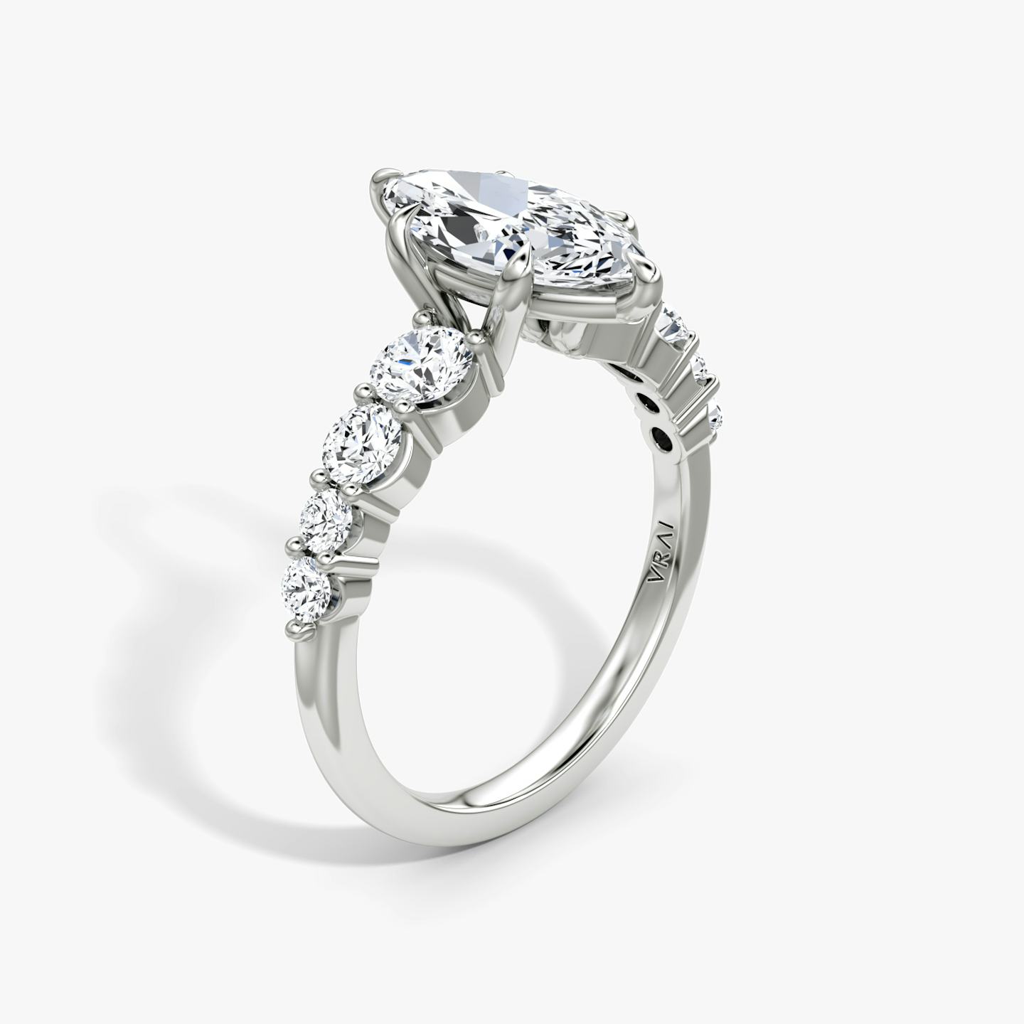 The Graduated Band | Pavé Marquise | Platinum | Diamond orientation: vertical | Carat weight: See full inventory