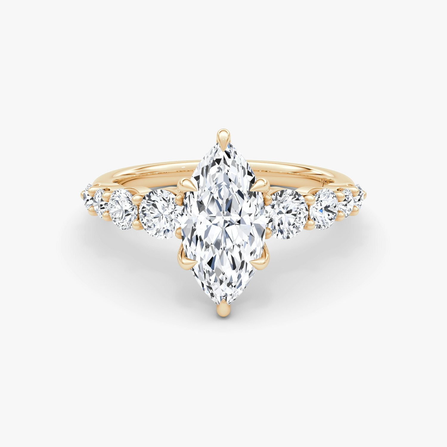 Graduated Marquise Engagement Ring | 14k Rose Gold