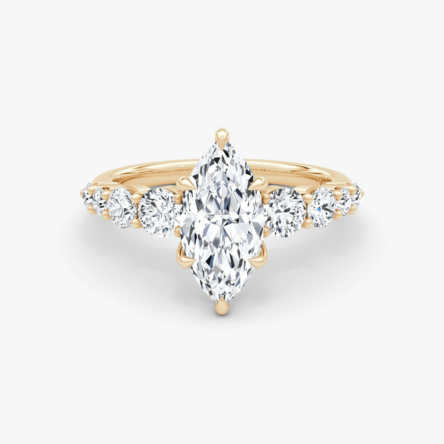 The Graduated Band | Pavé Marquise | 14k | 14k Rose Gold | Diamond orientation: vertical | Carat weight: See full inventory