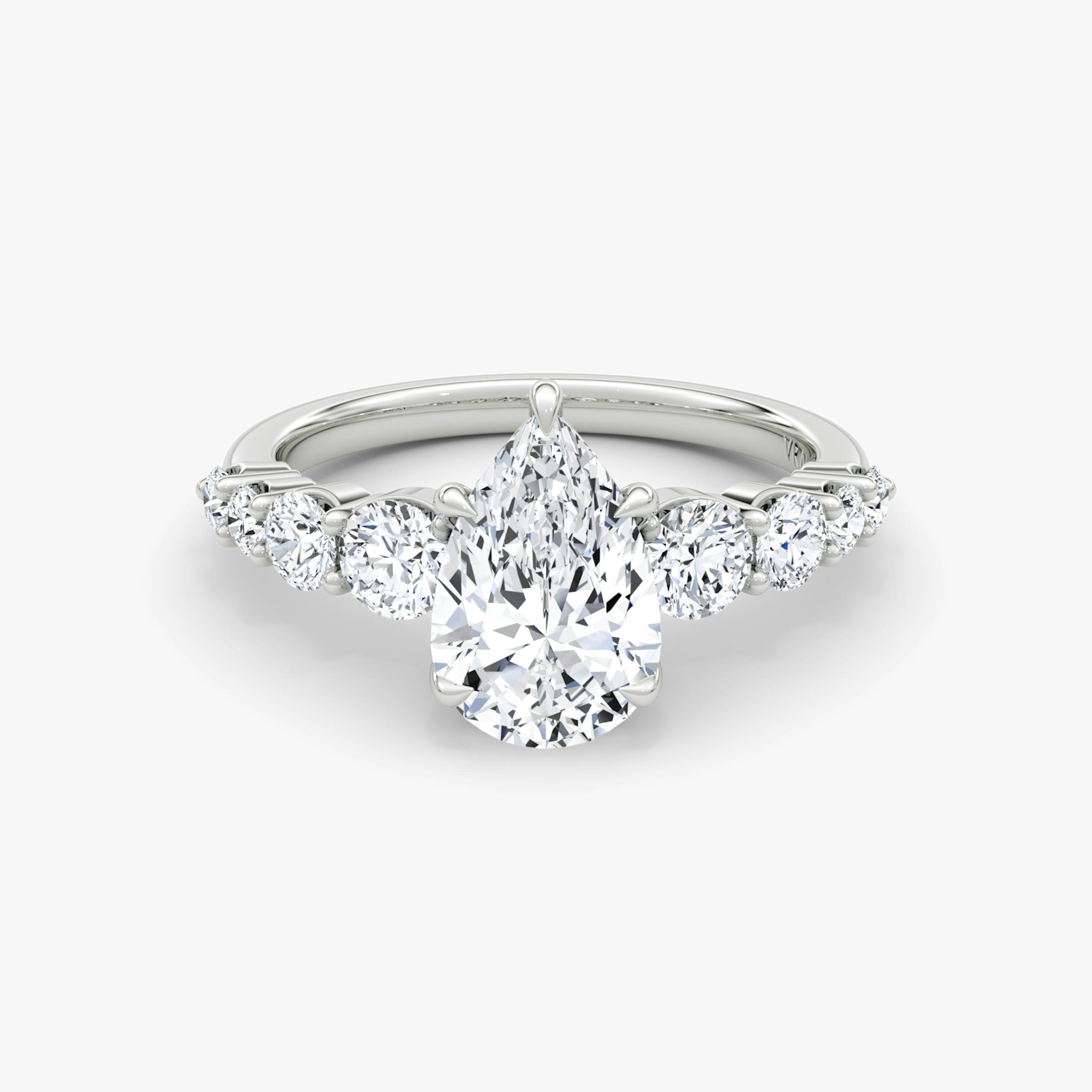 The Graduated Band | Pear | 18k | 18k White Gold | Diamond orientation: vertical | Carat weight: See full inventory