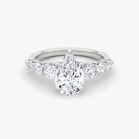 Graduated Pear Diamond Ring