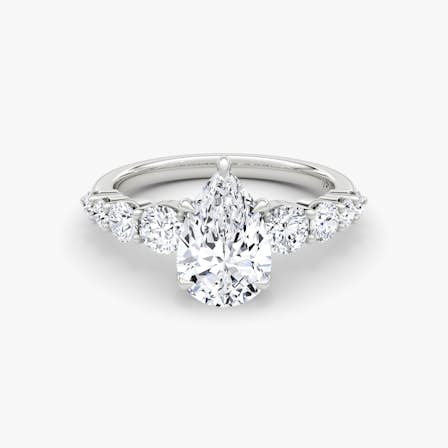 Graduated Pear Diamond Ring