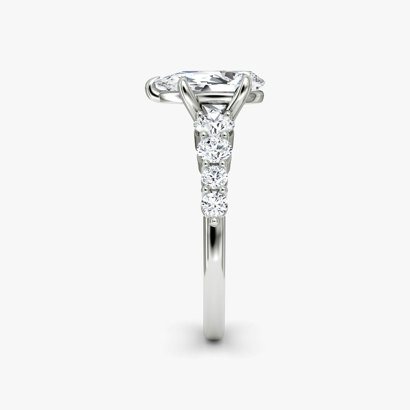 The Graduated Band | Pear | Platinum | Diamond orientation: vertical | Carat weight: See full inventory