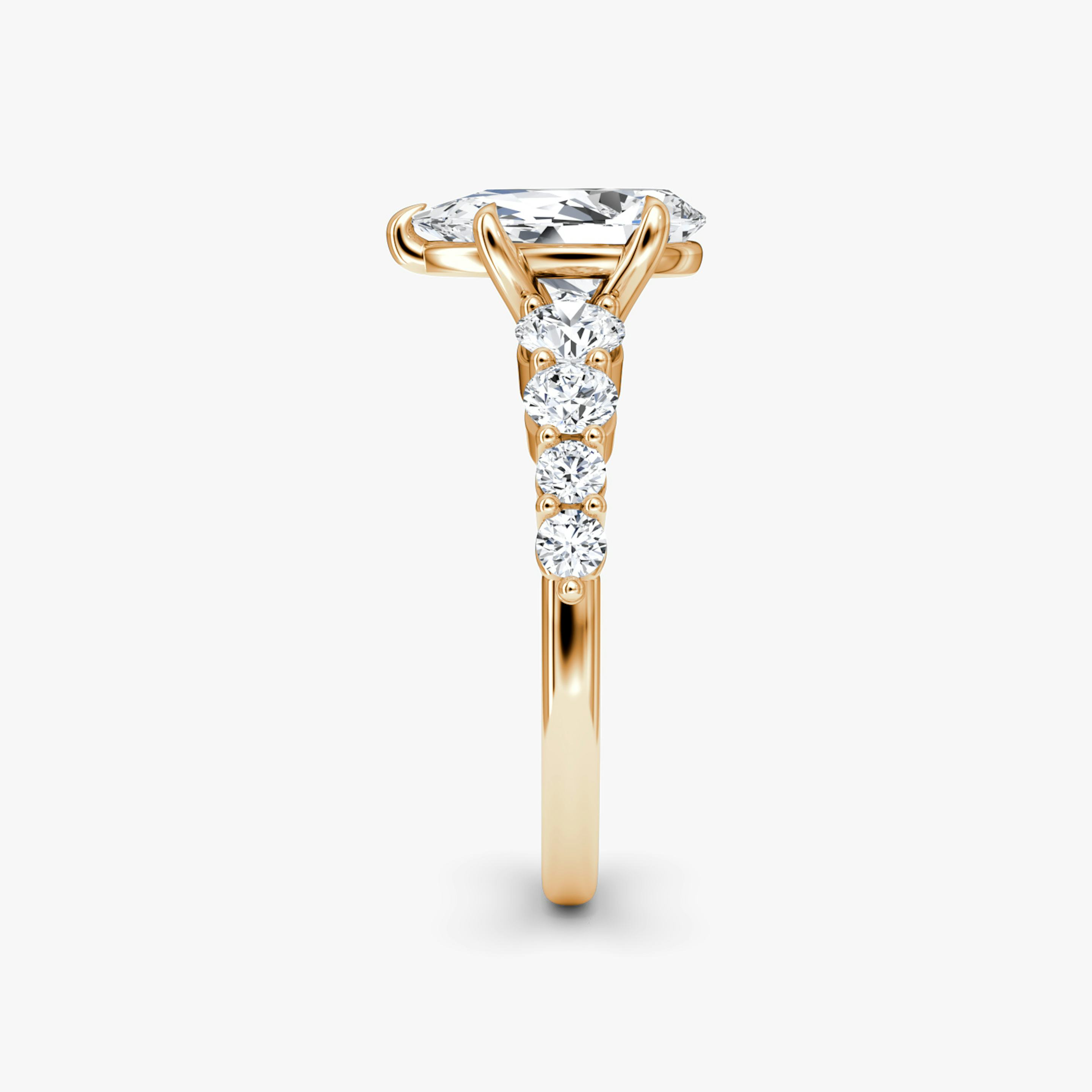 The Graduated Band | Pear | 14k | 14k Rose Gold | Diamond orientation: vertical | Carat weight: See full inventory